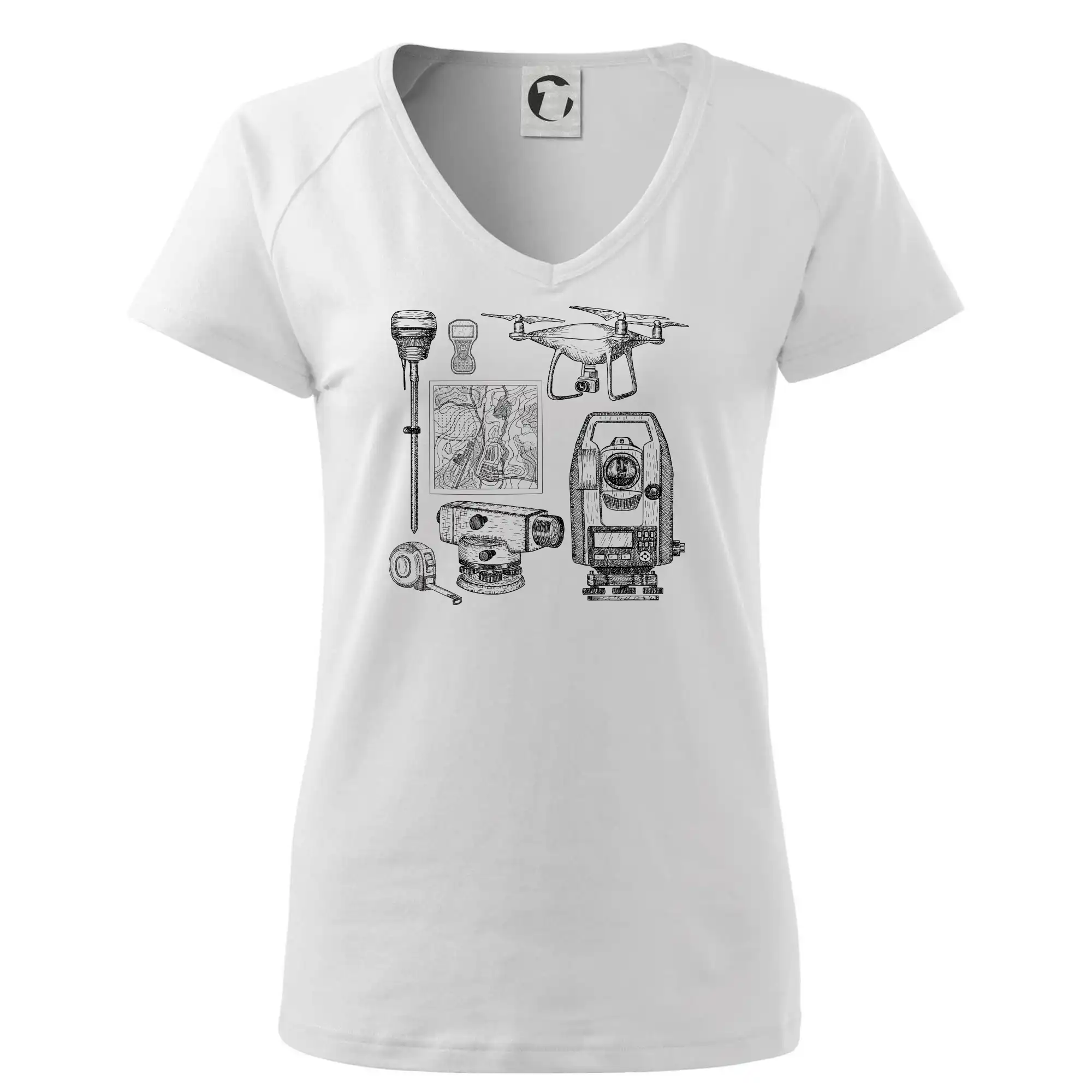 Geodet teodolit dron