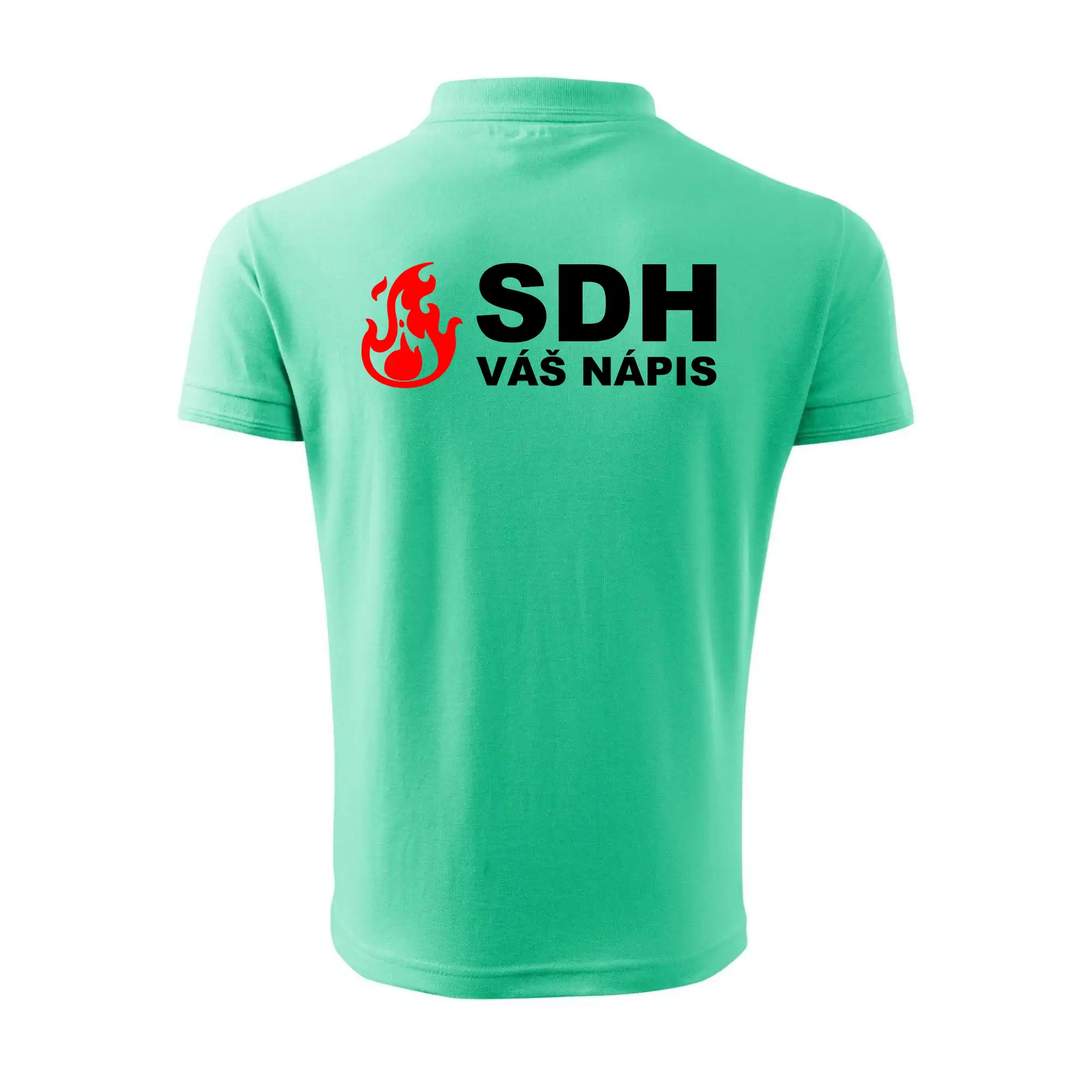 SDH nápis (oheň, název sboru - vlastní nápis)