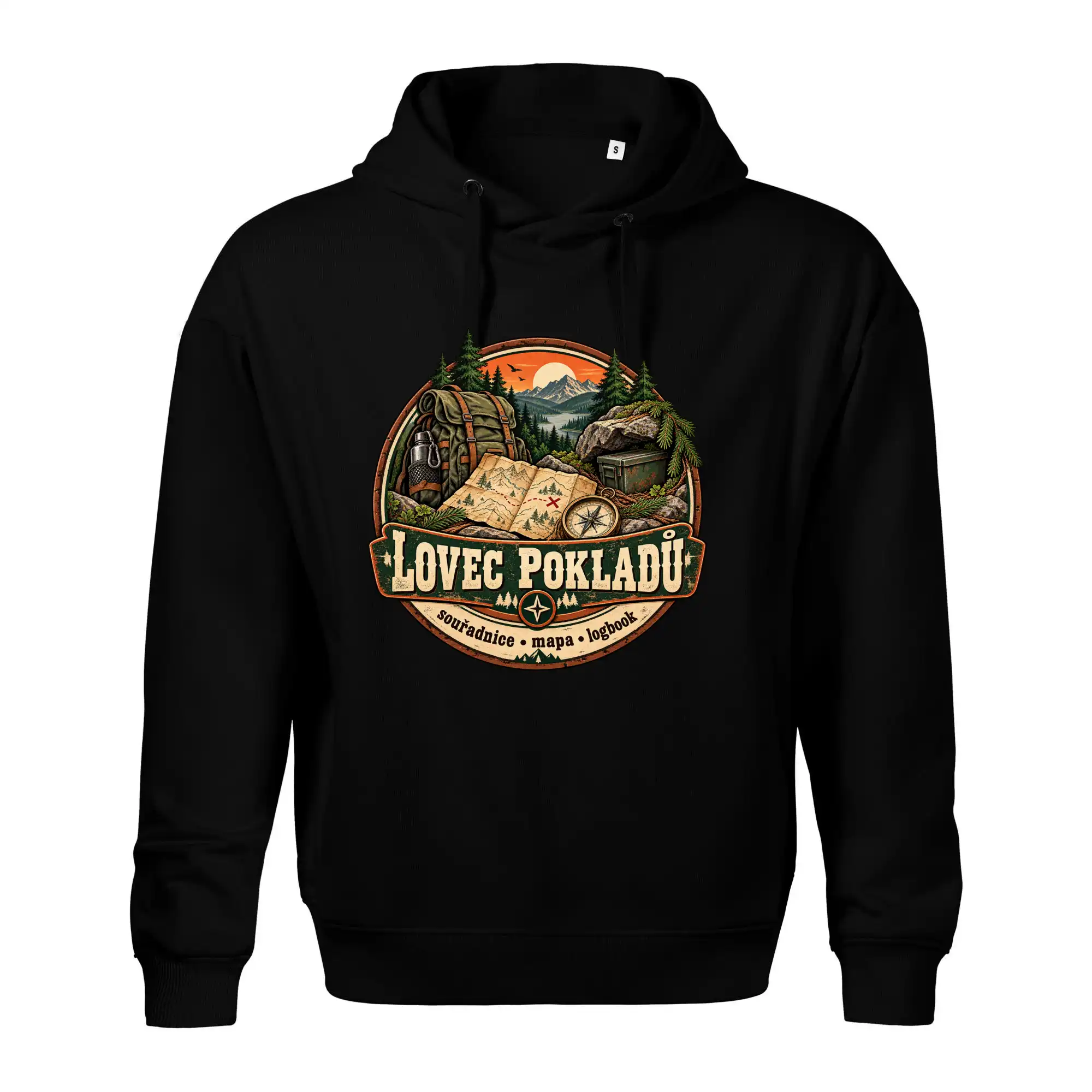 Lovec pokladů vintage horský odznak