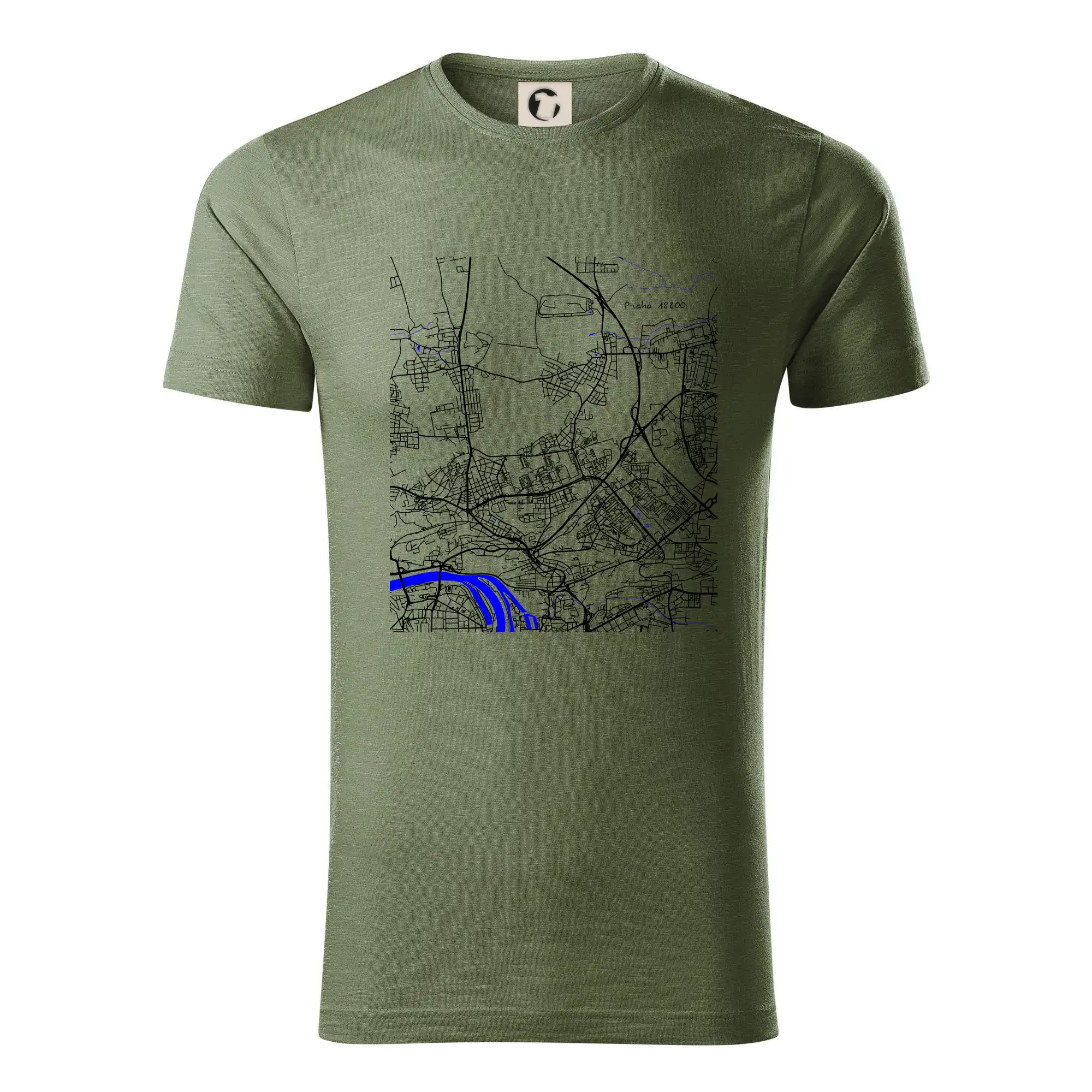 Praha 18200 - Mapa s vodními toky