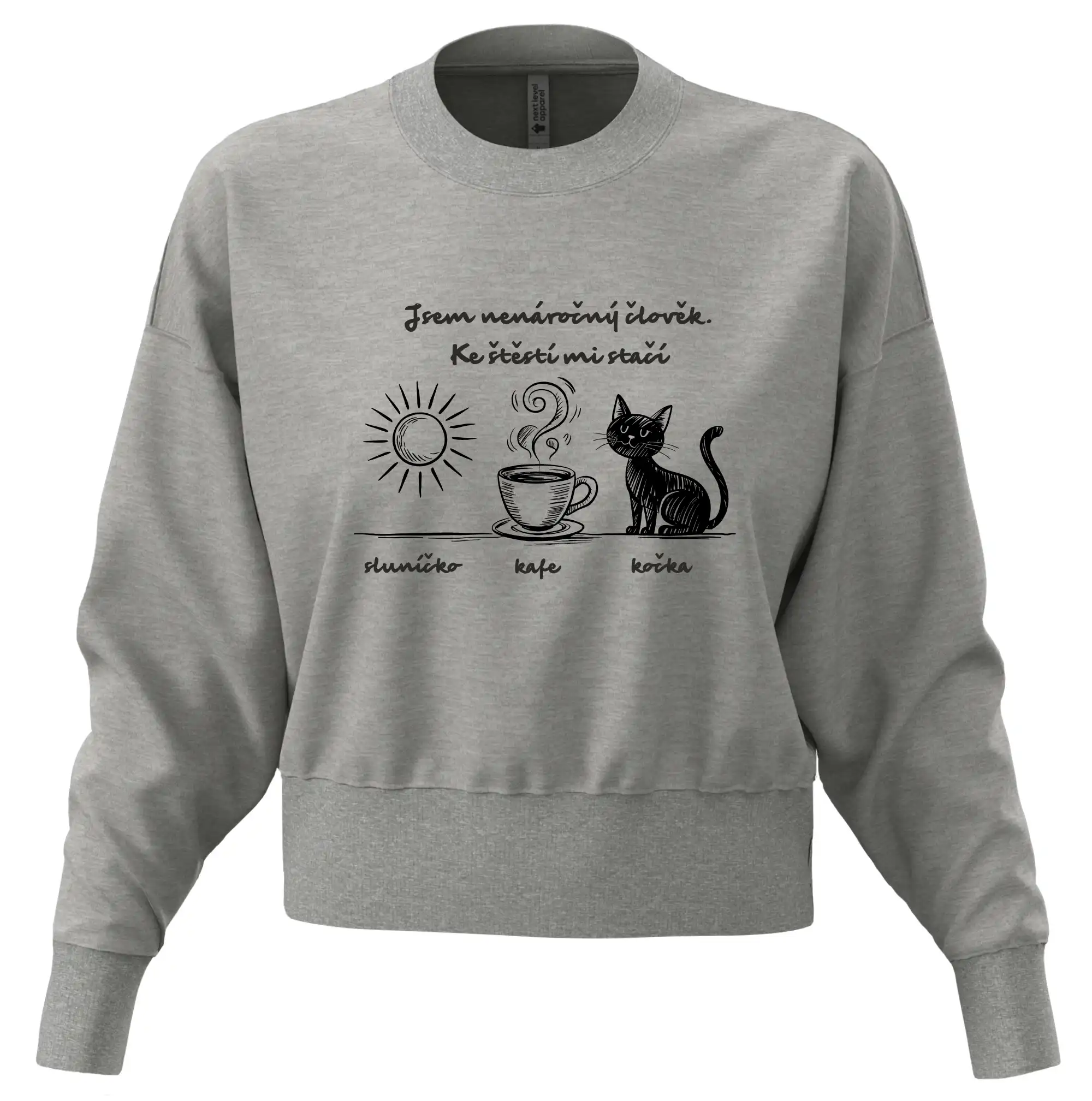 Jsem nenáročný člověk. Ke štěstí mi stačí sluníčko kafe kočka
