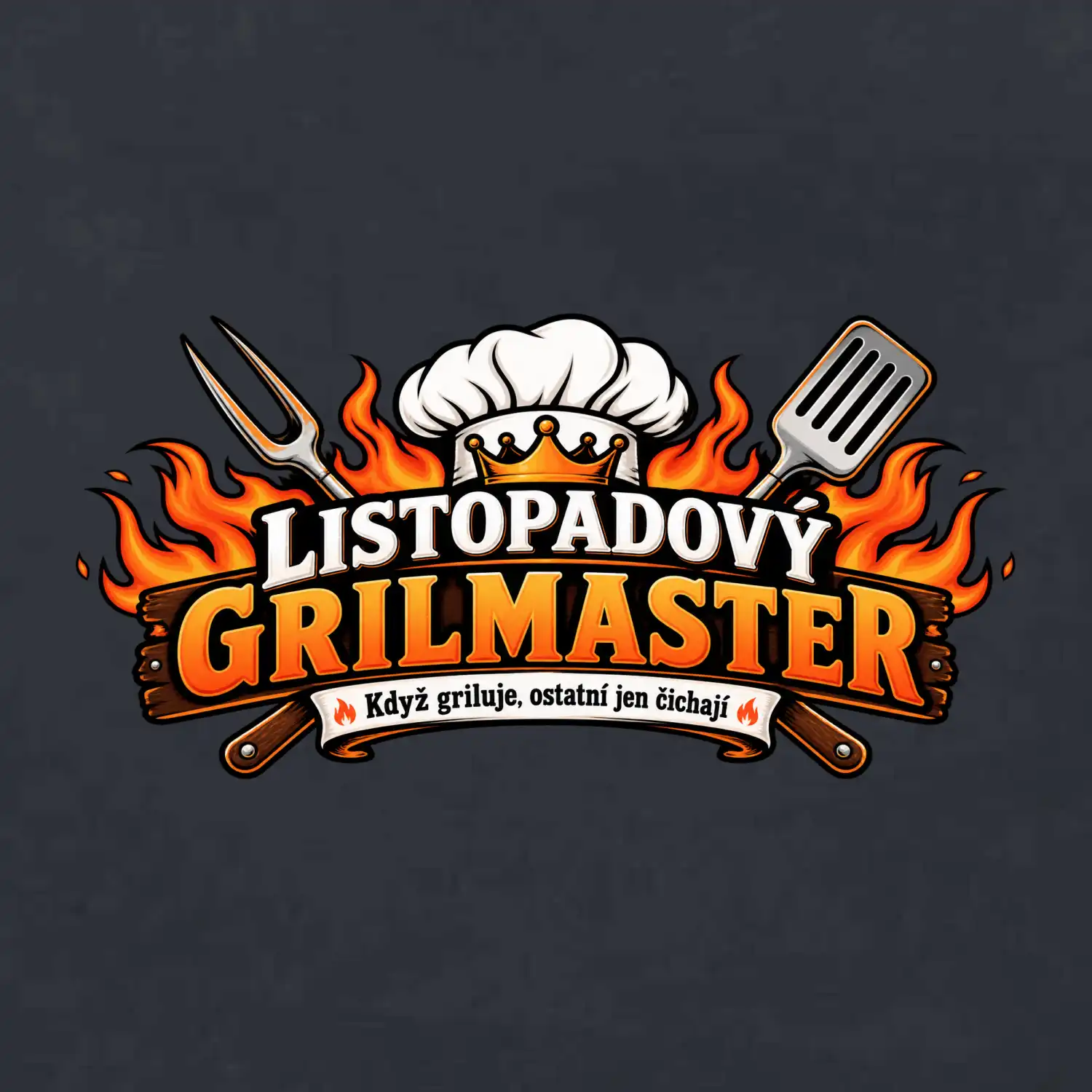 Listopadový grillmaster král grilování v plamenech