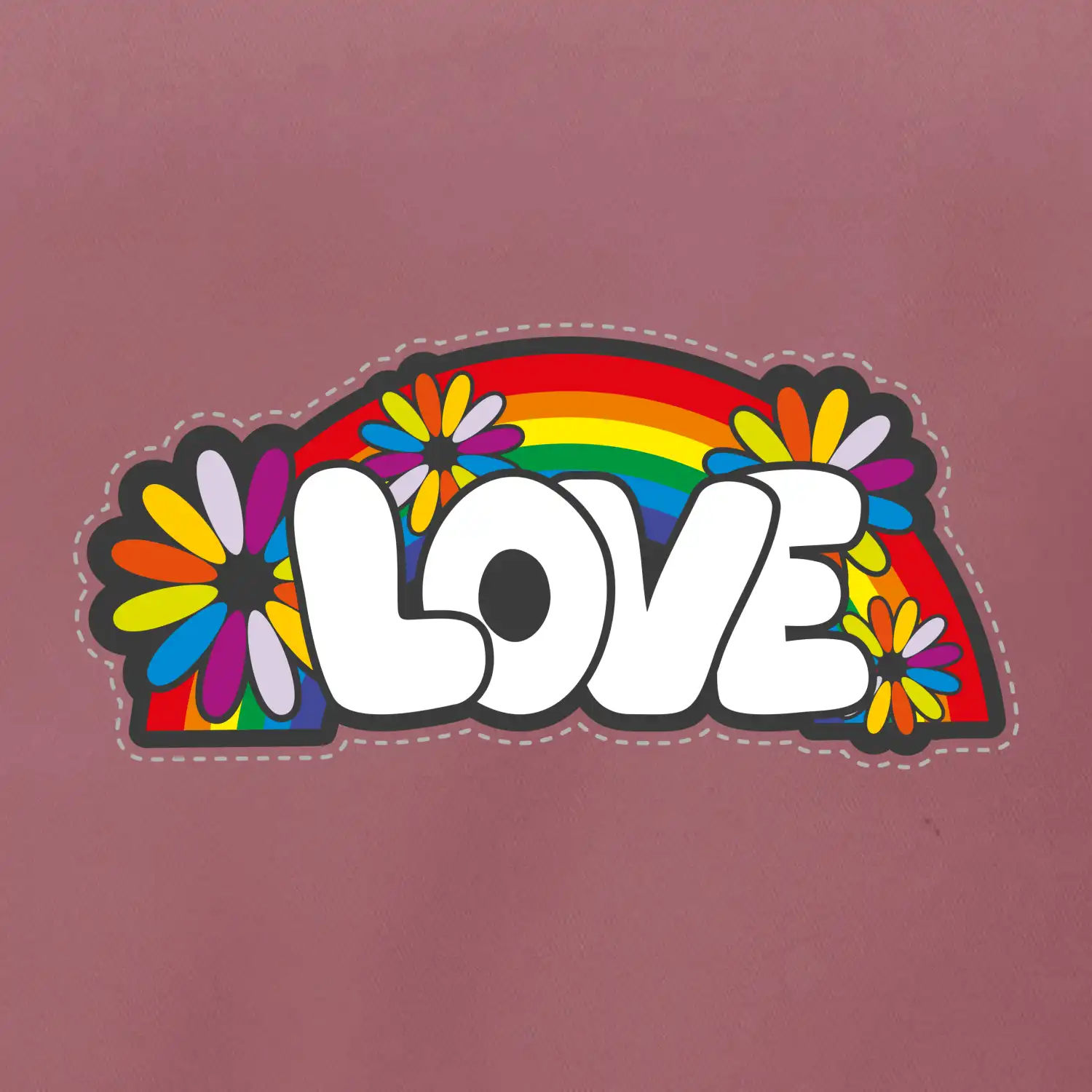 Love s duhou v pozadí