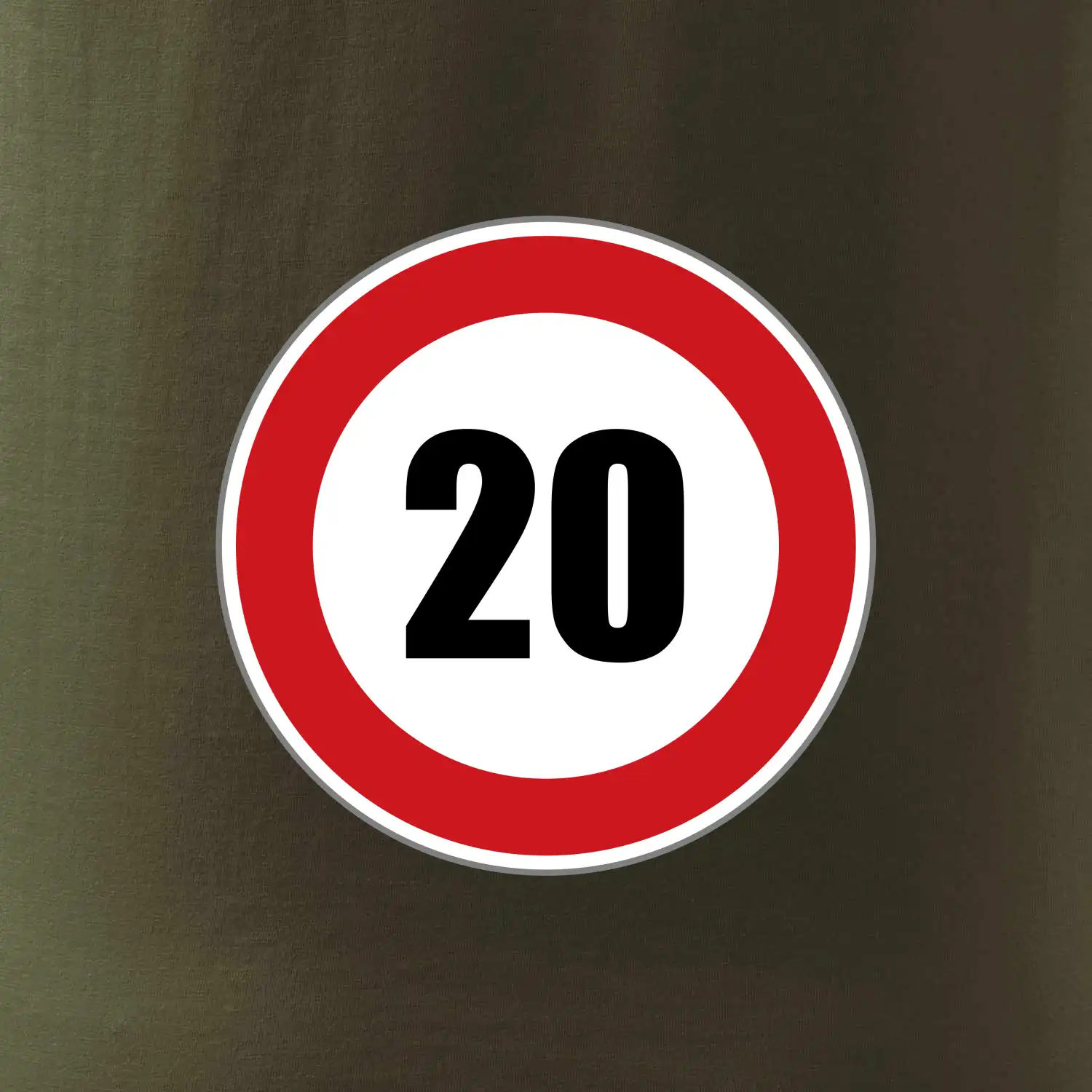 Dopravní značka - omezení rychlosti 20