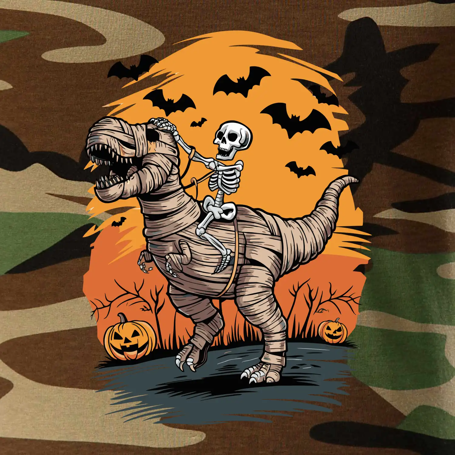 Halloween - dinosaurus a kostra