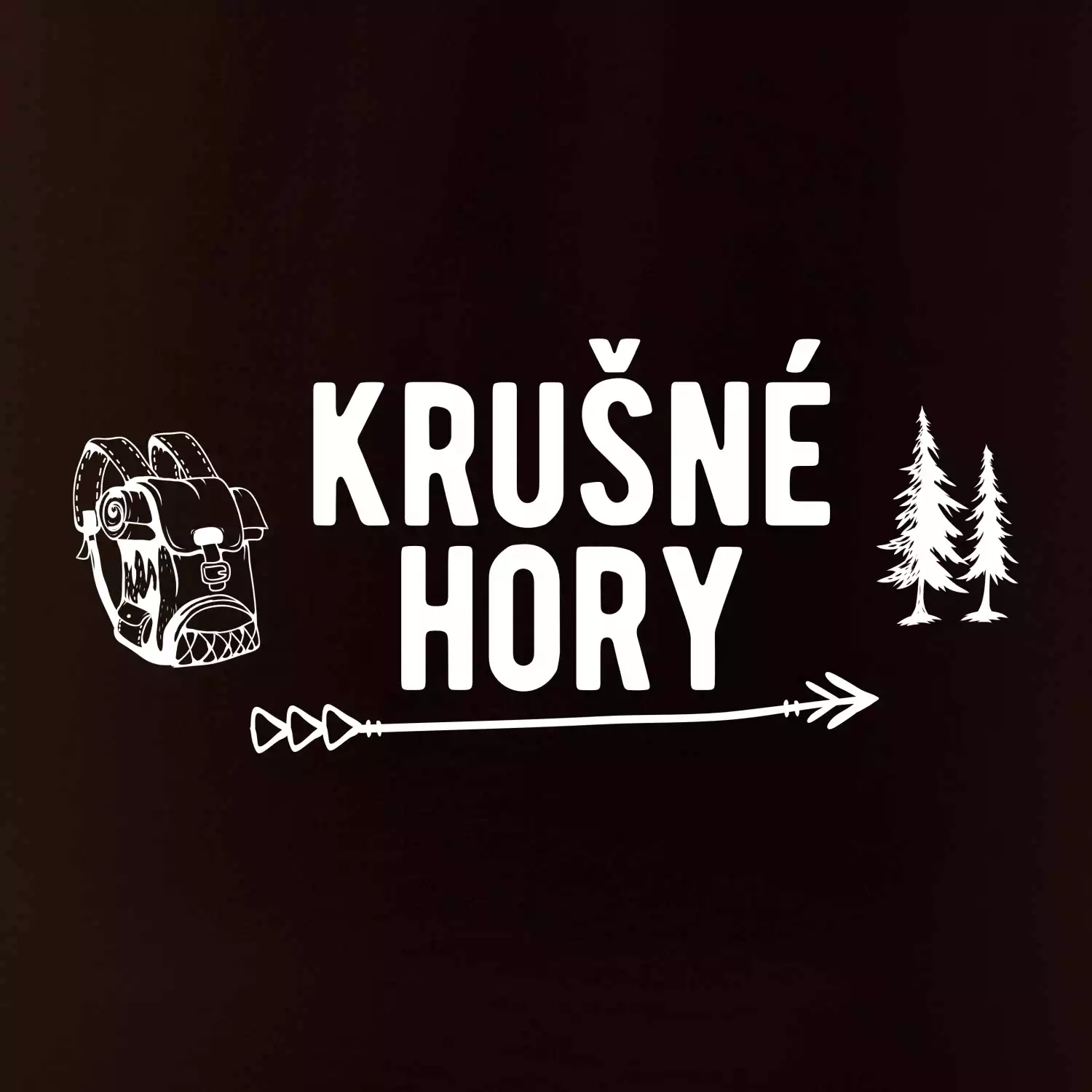 Krušné hory nápis