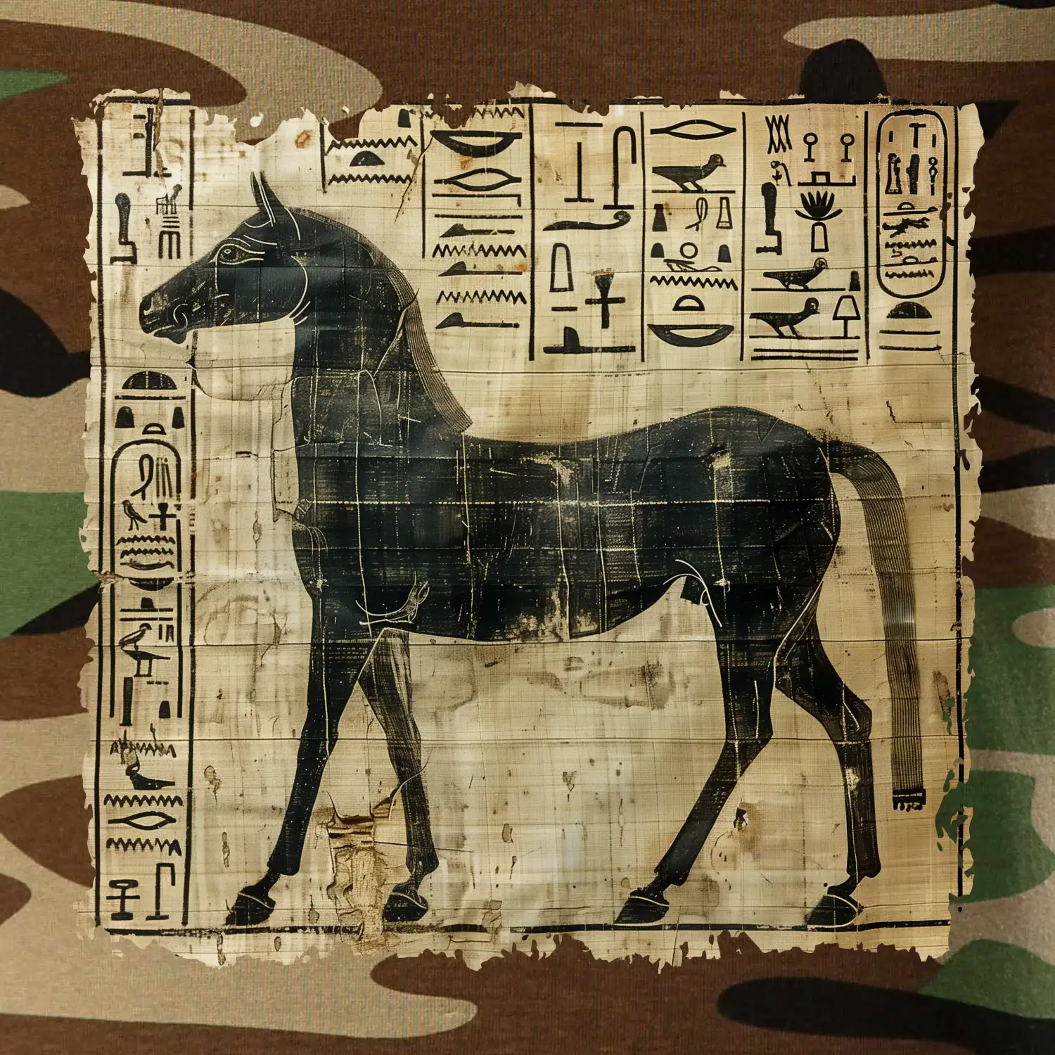 Egyptské hieroglyfy kůň