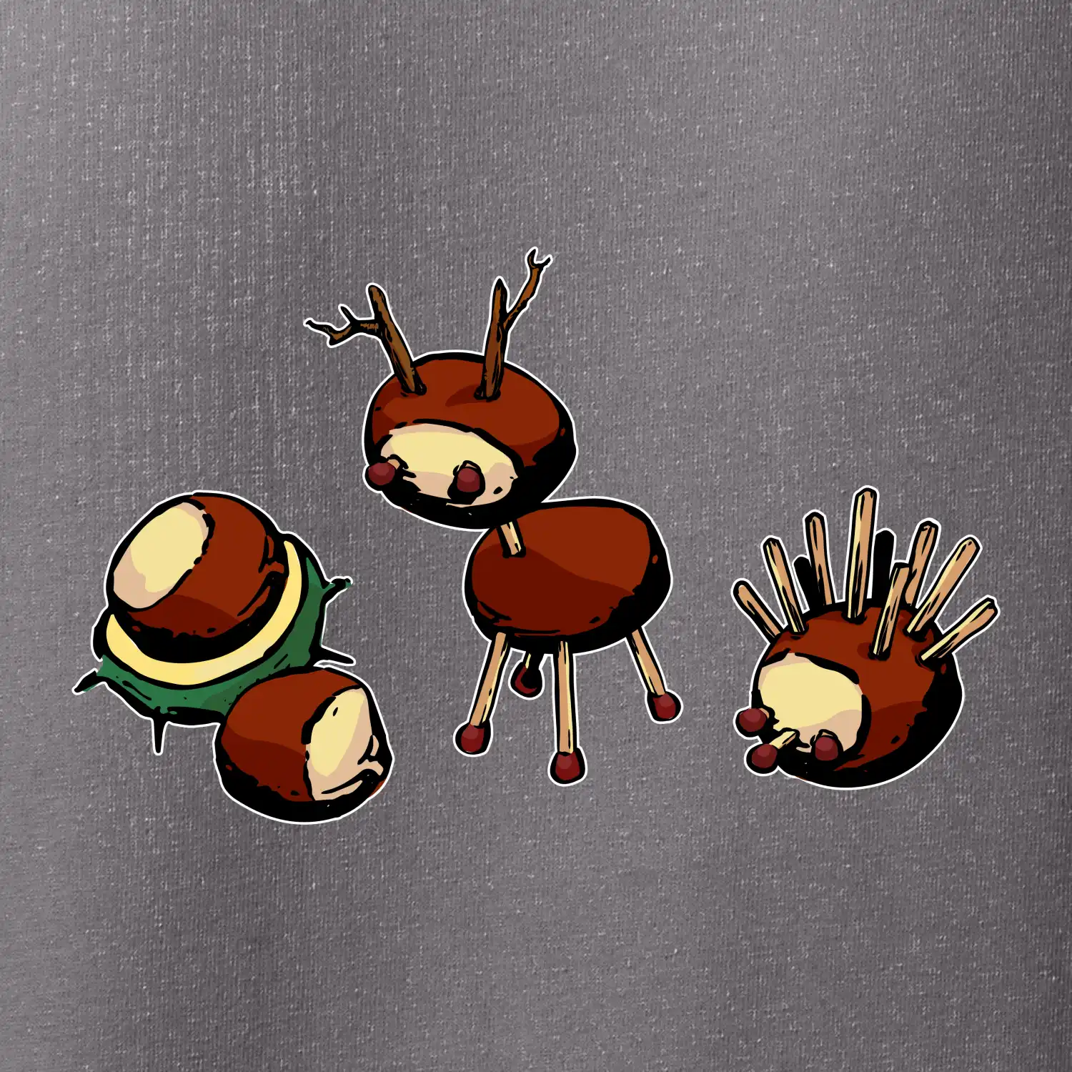 Kaštanová zvířátka - v řadě