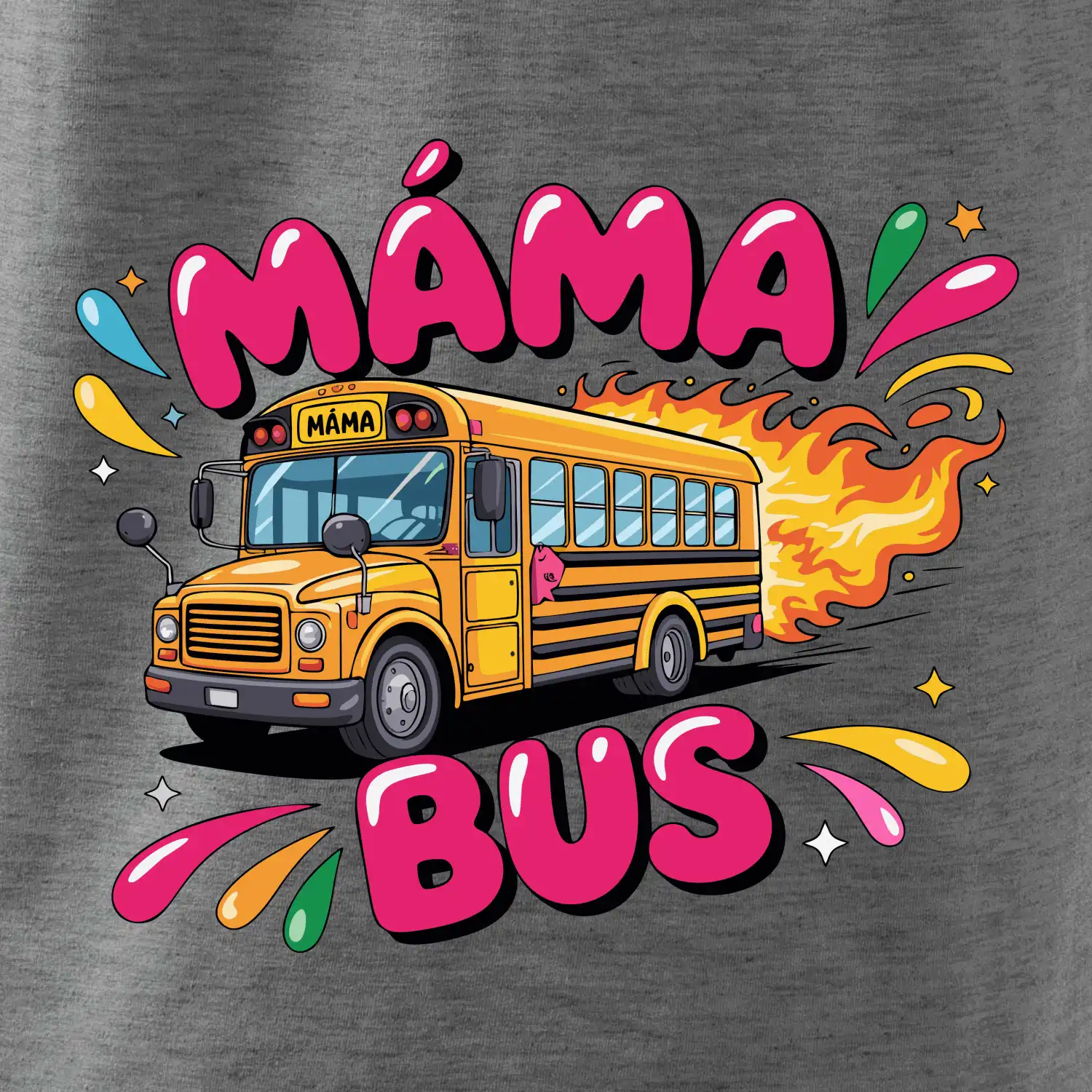 Máma bus - žlutý autobus