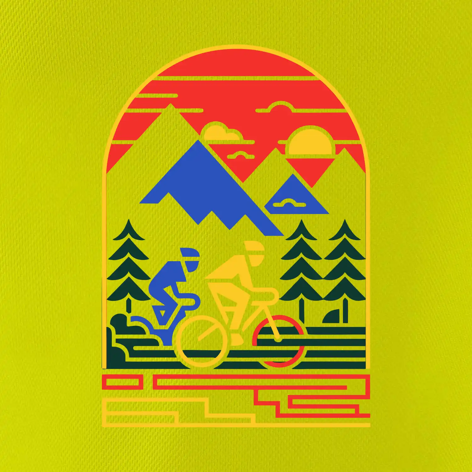 Cyklista na horách - logo