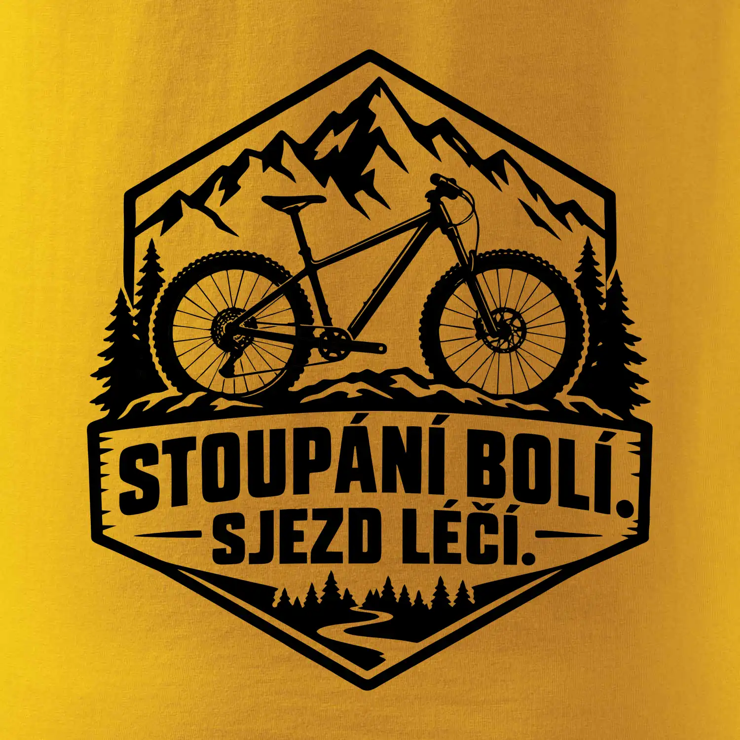 Stoupání bolí sjezd léčí - horské kolo