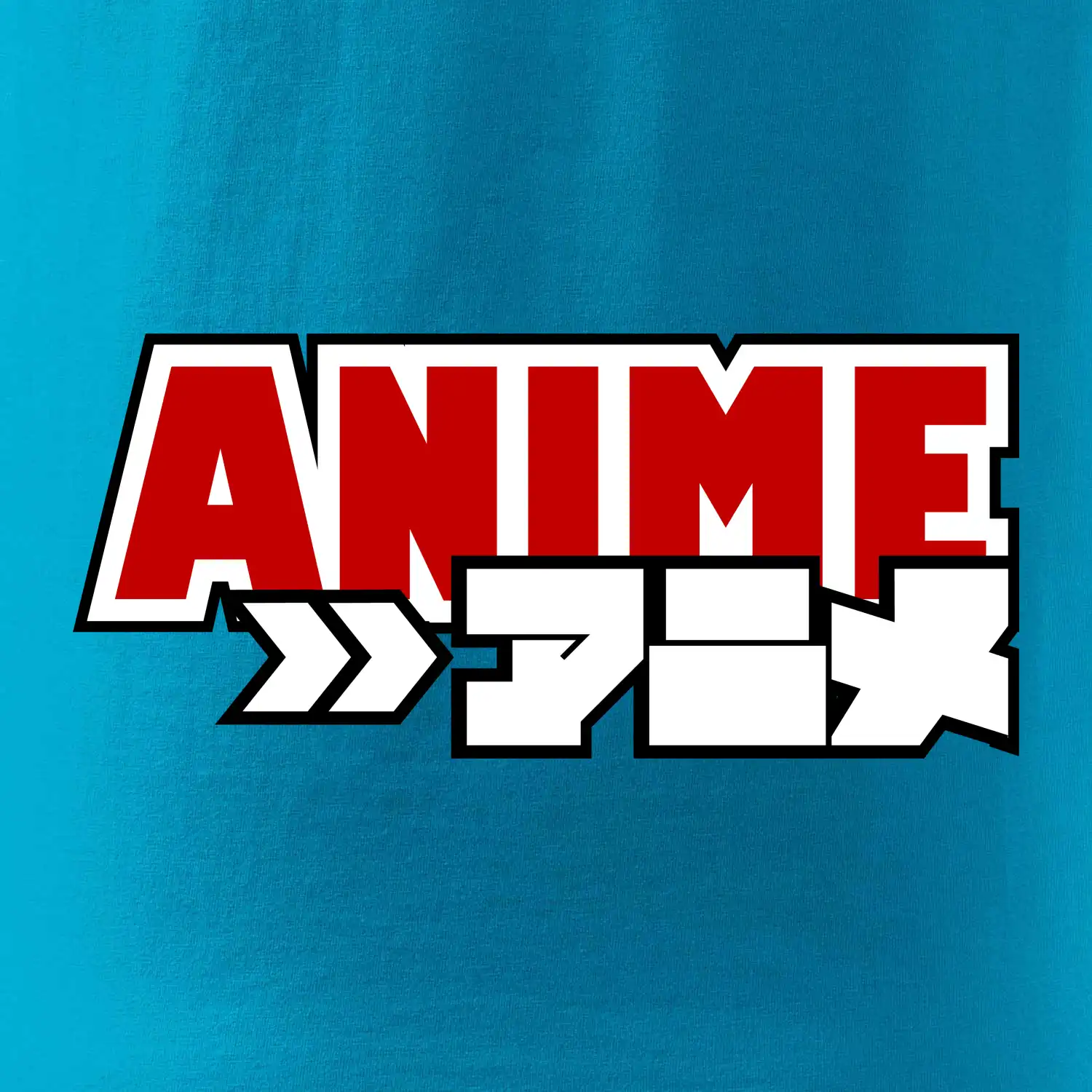 Anime nápis červený