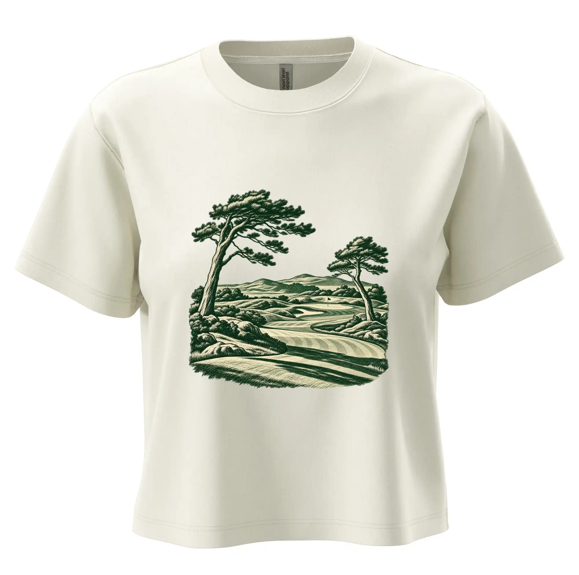 Golfové hřiště v retro rytině