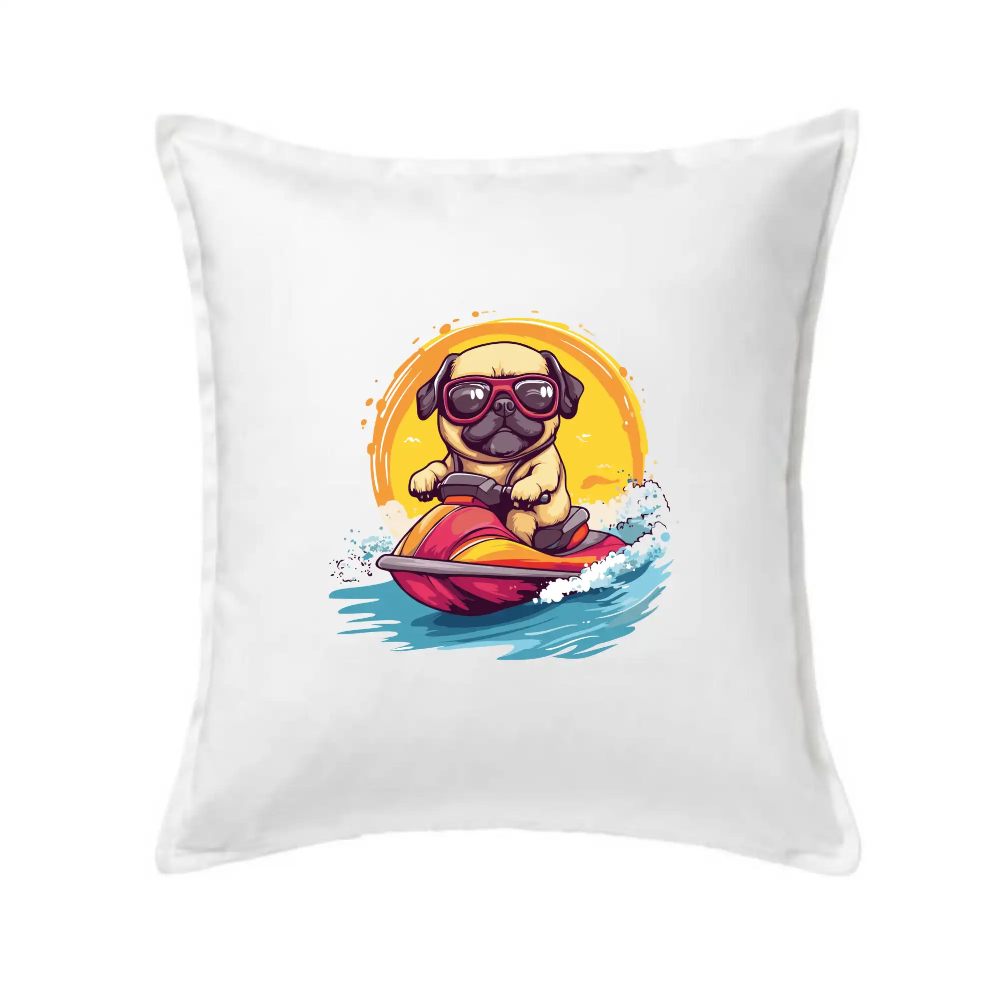 Mops na vodním skútru