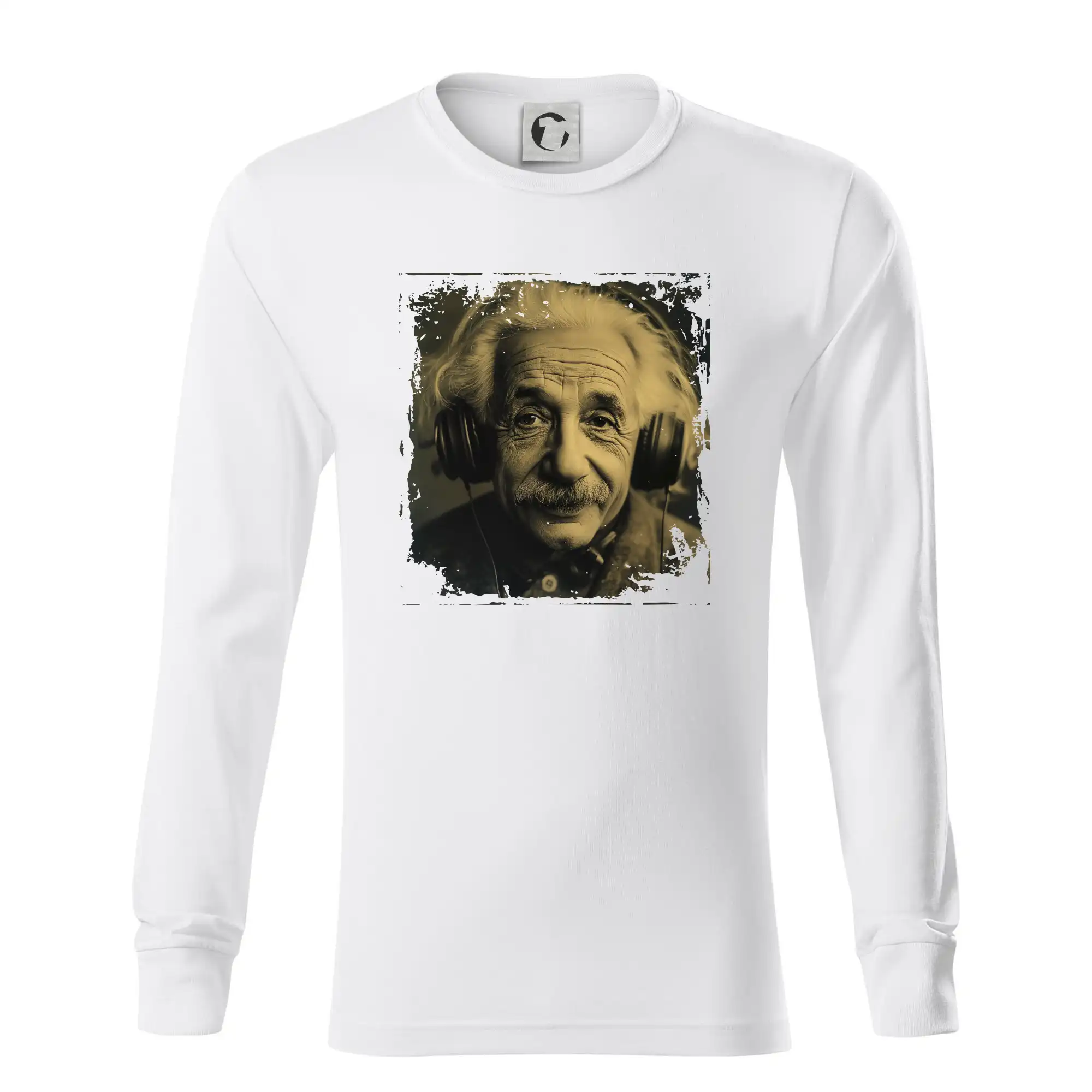 Albert se sluchátky