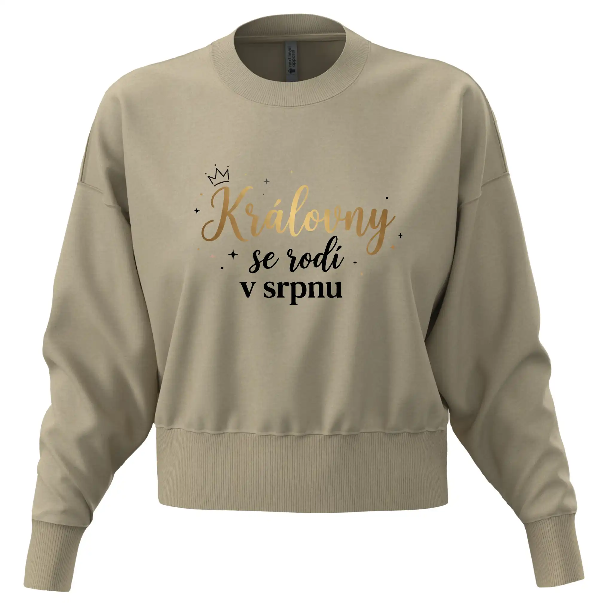 Psací nápis - Královny se rodí v srpnu