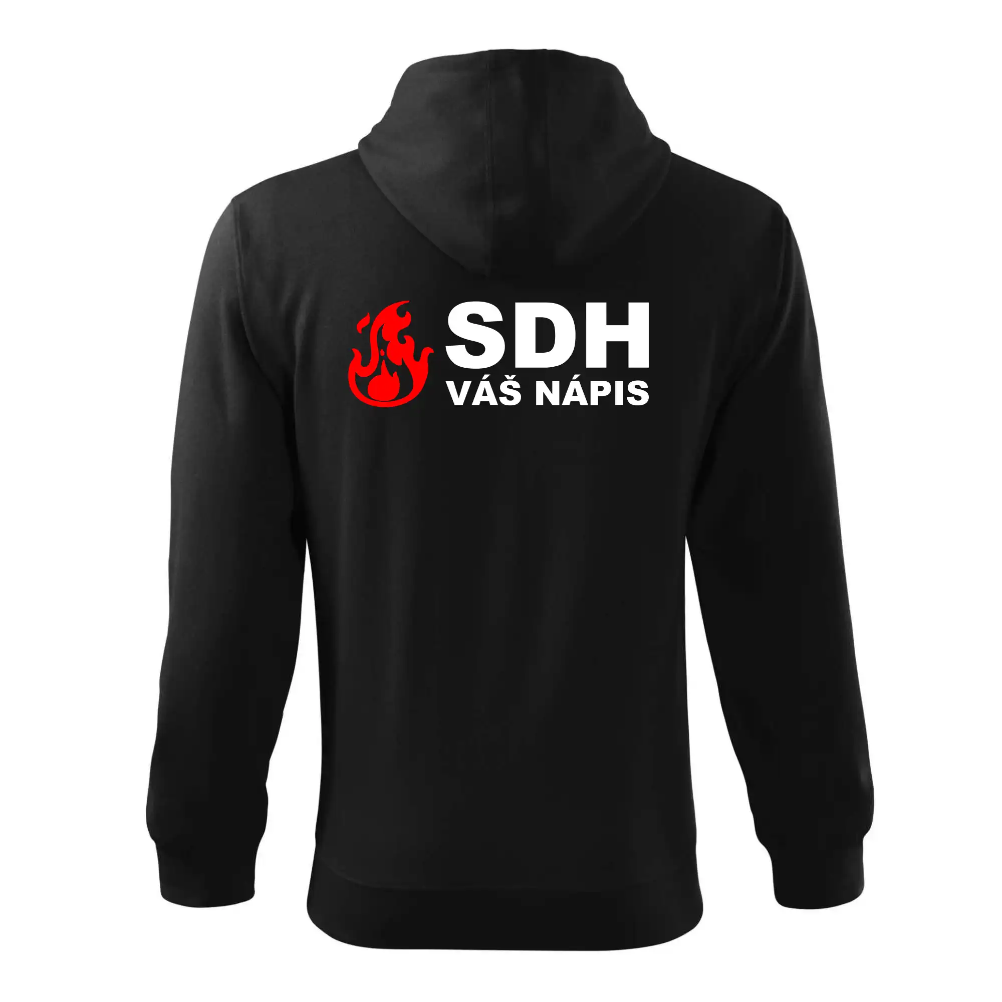 SDH nápis (oheň, název sboru - vlastní nápis)