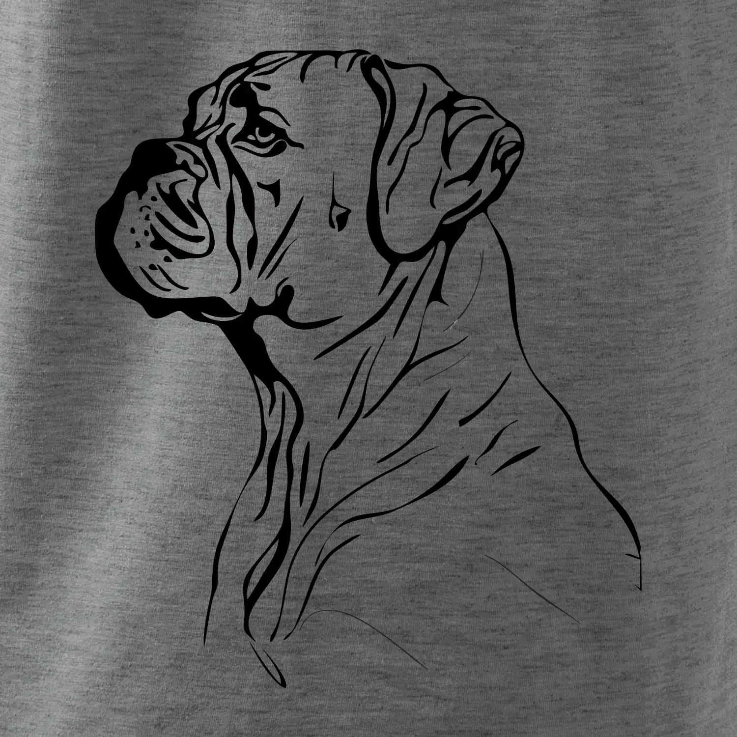Boxer černá kresba