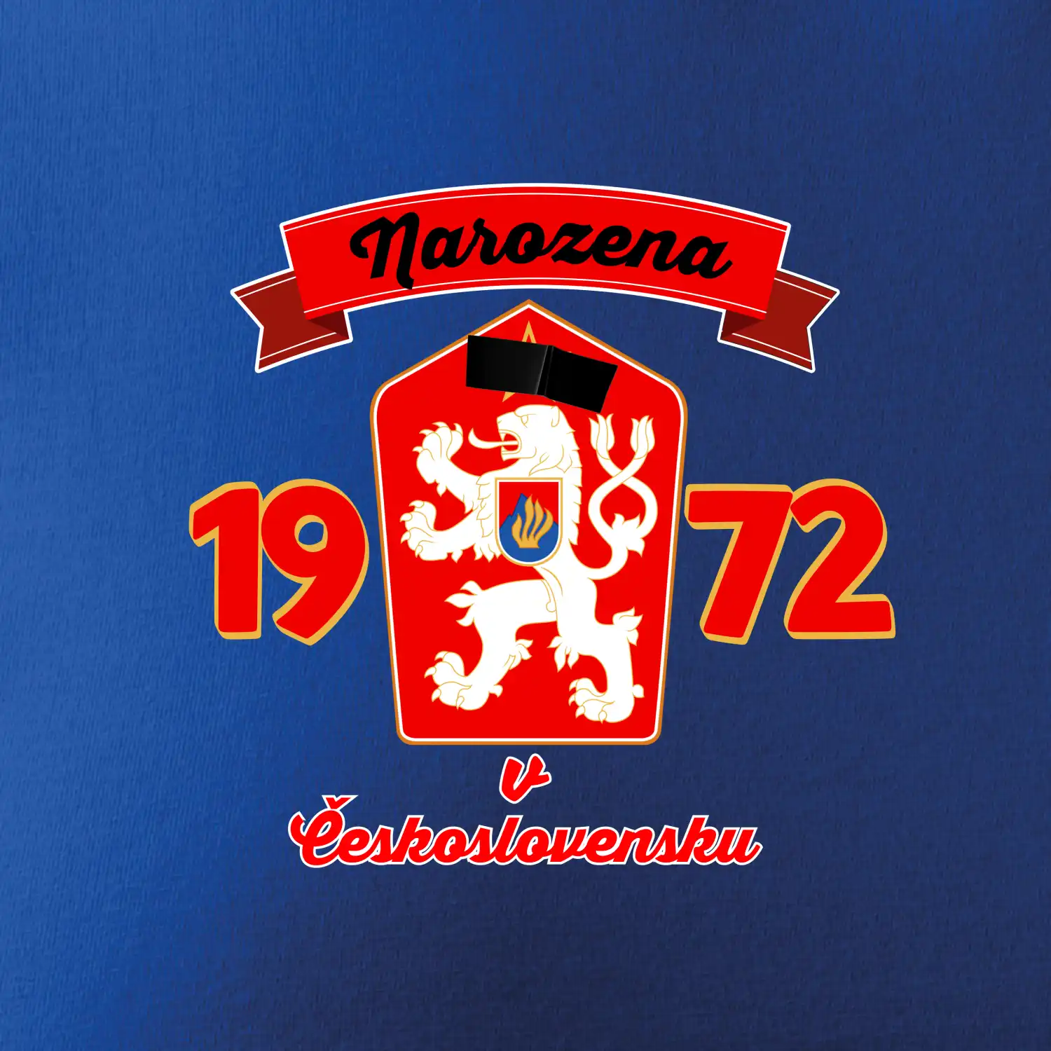Narozena v Československu - Přelepený znak 1972