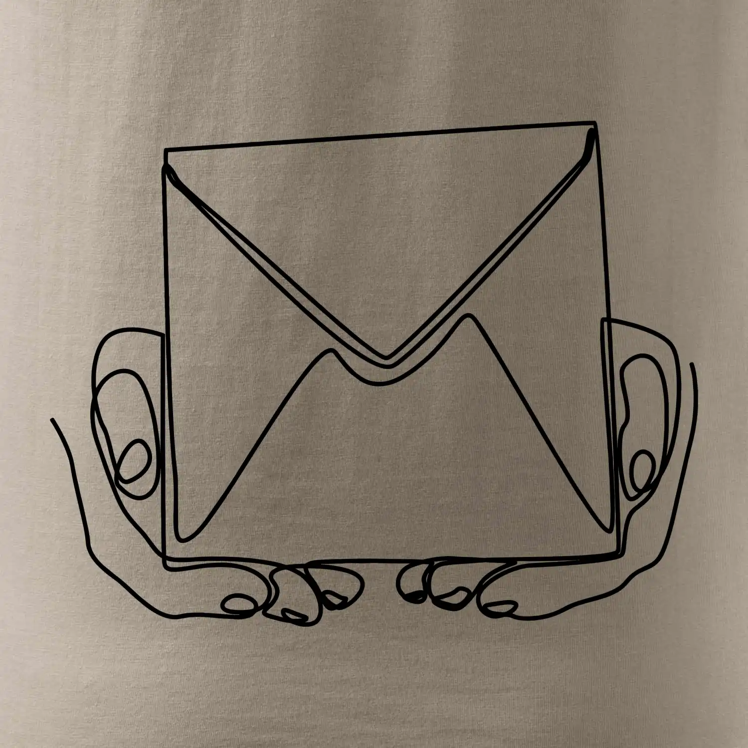 Obálka pošták jedním tahem