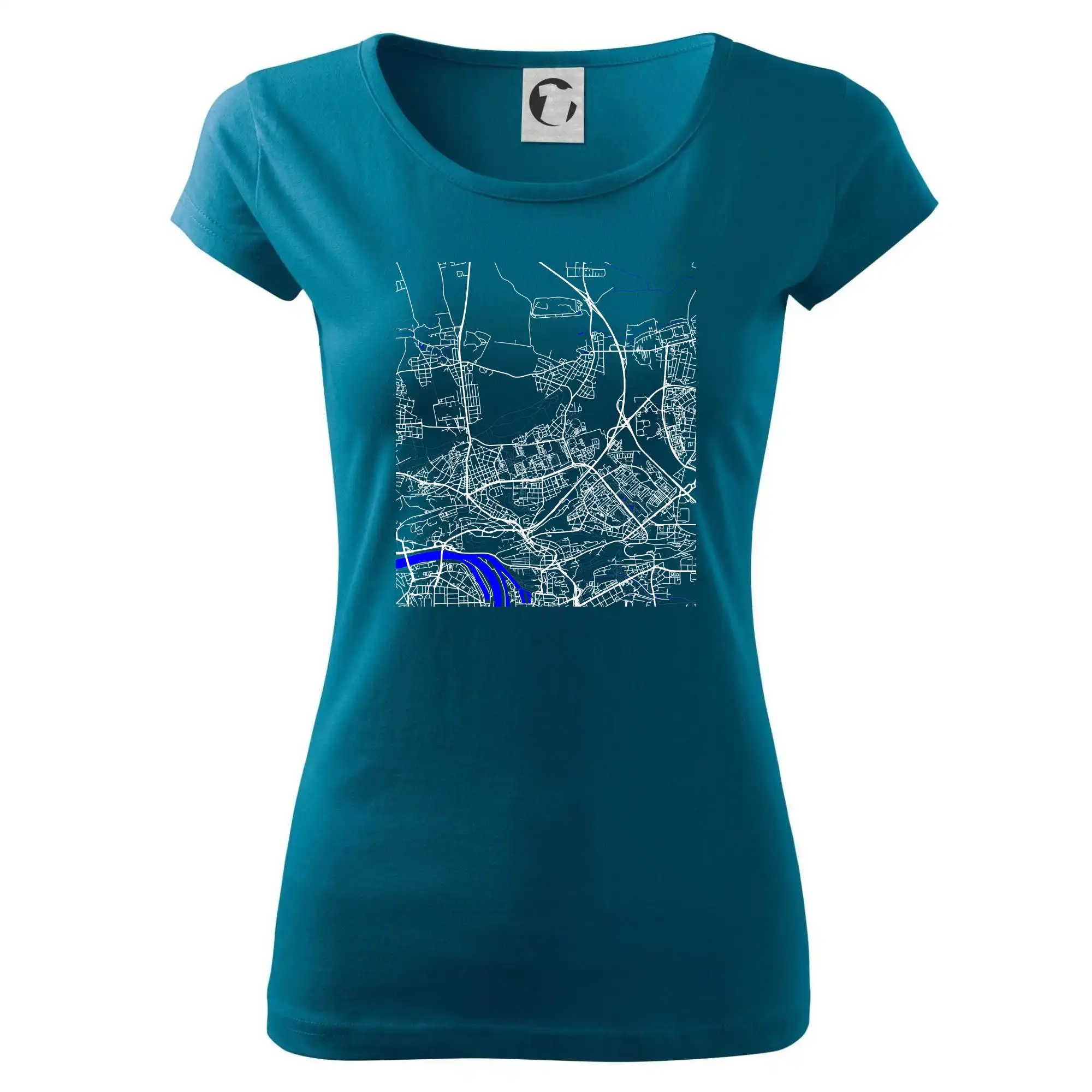 Praha 18200 - Mapa s vodními toky