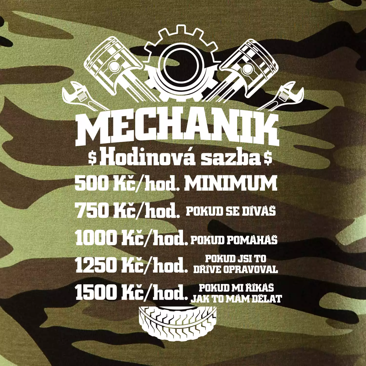Mechanik - hodinová sazba
