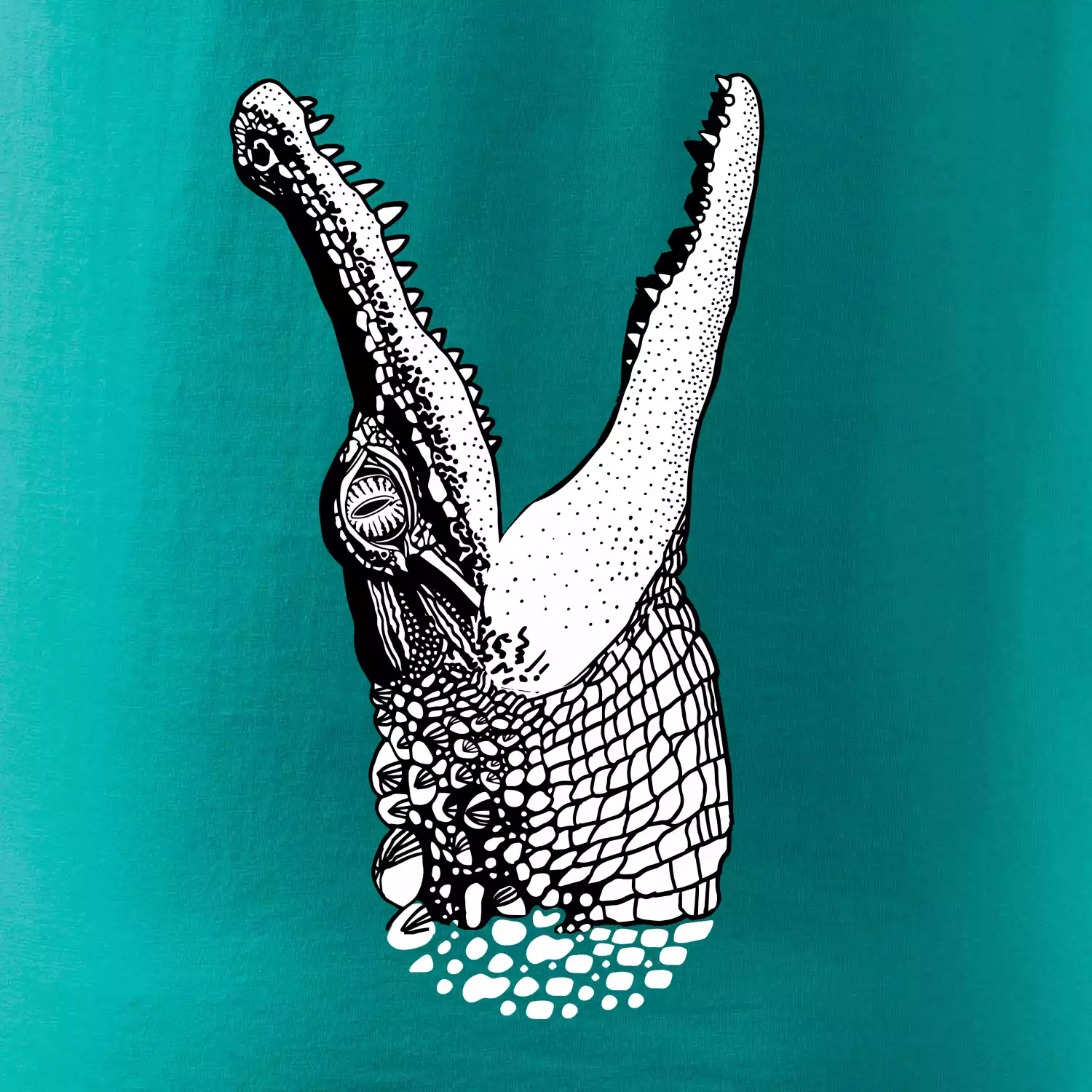 Krokodýl kreslený (Pecka design)