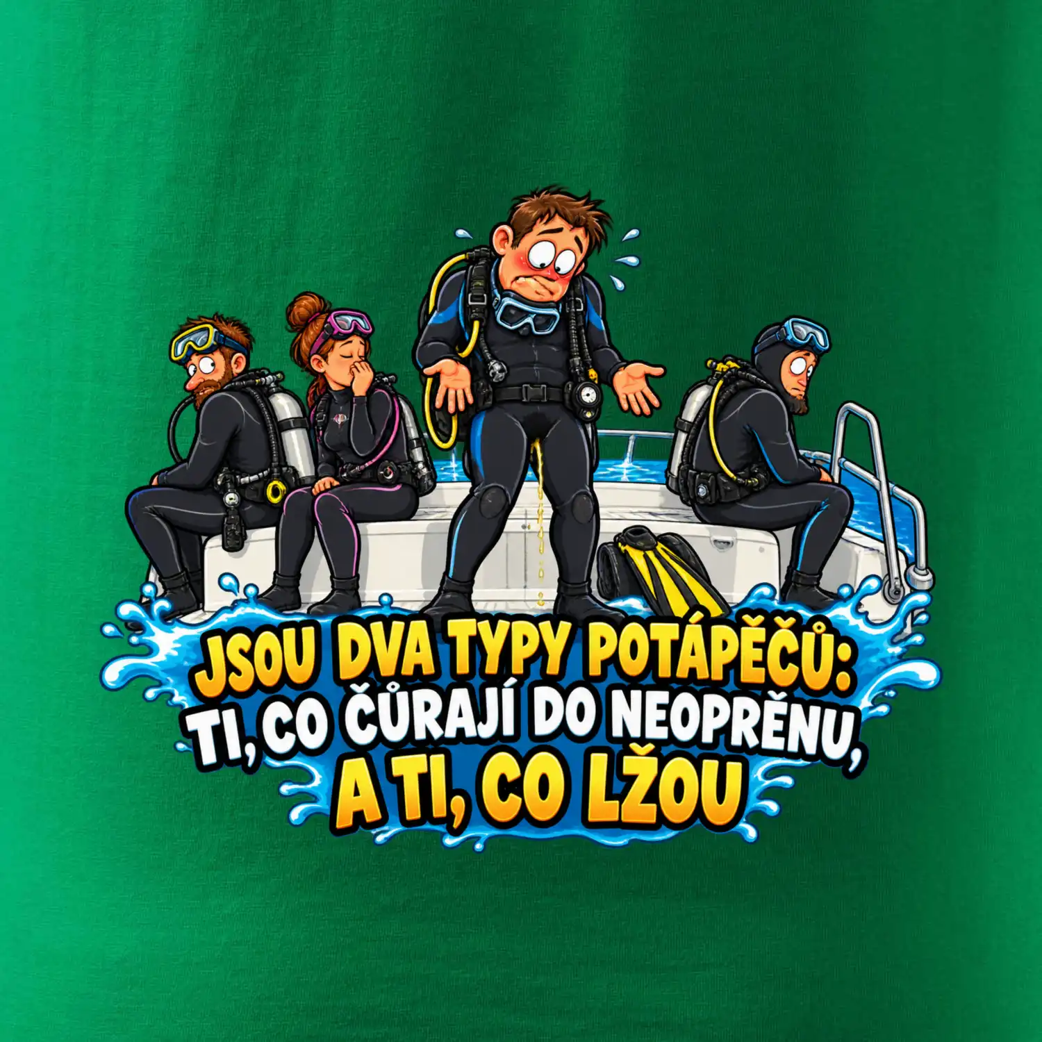 Dva typy potápěčů v neoprenu