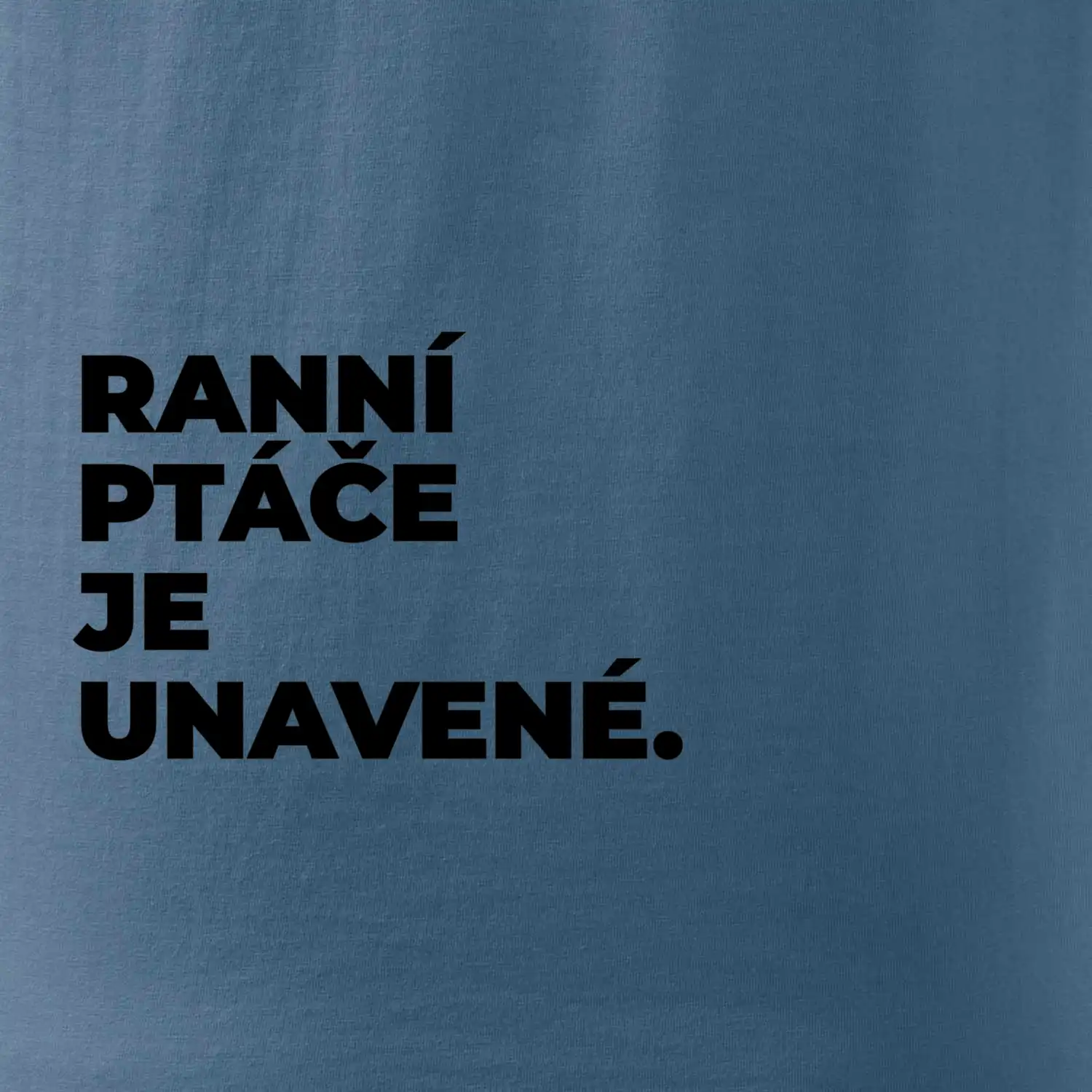 RANNÍ PTÁČE JE UNAVENÉ.