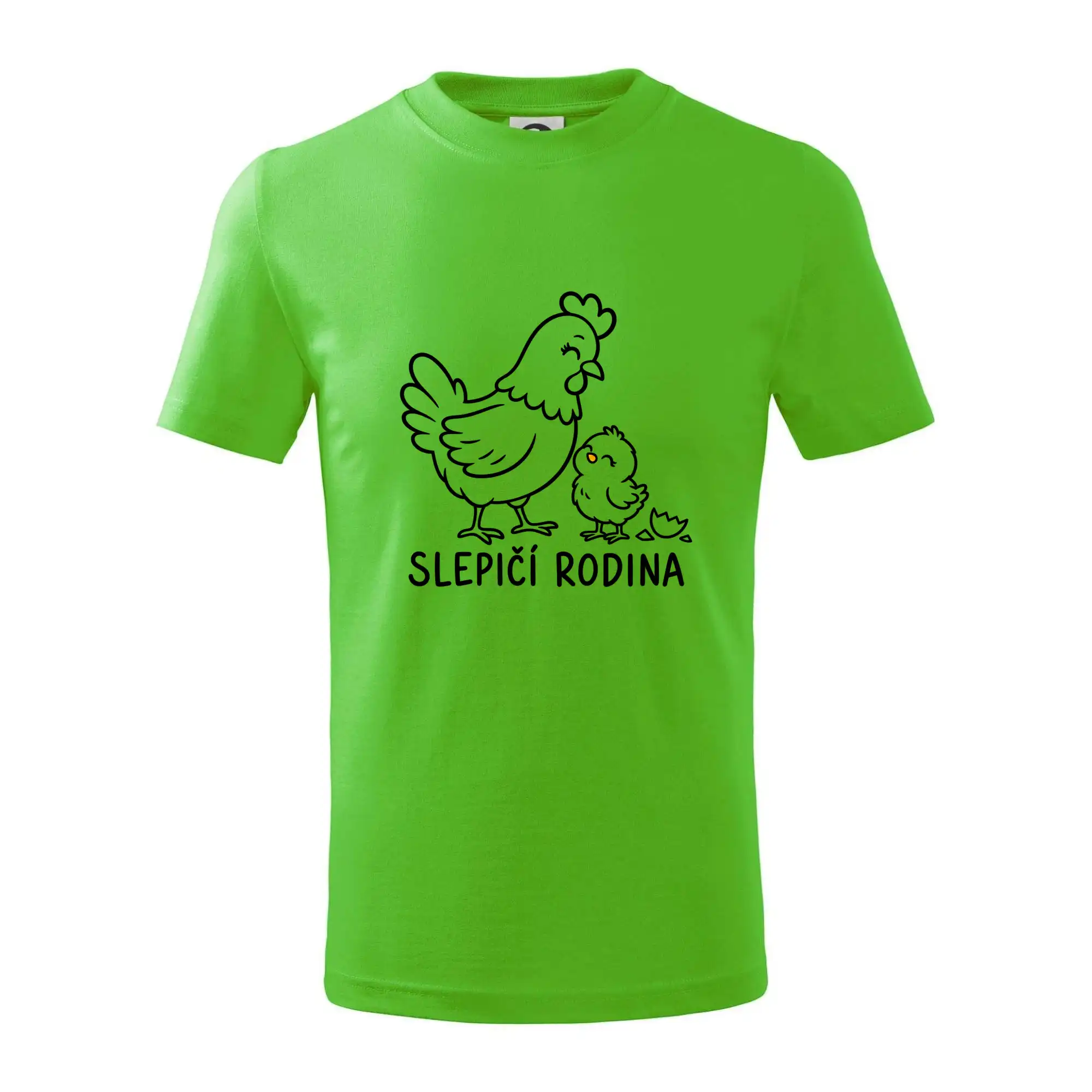 Slepičí rodina s kuřátkem