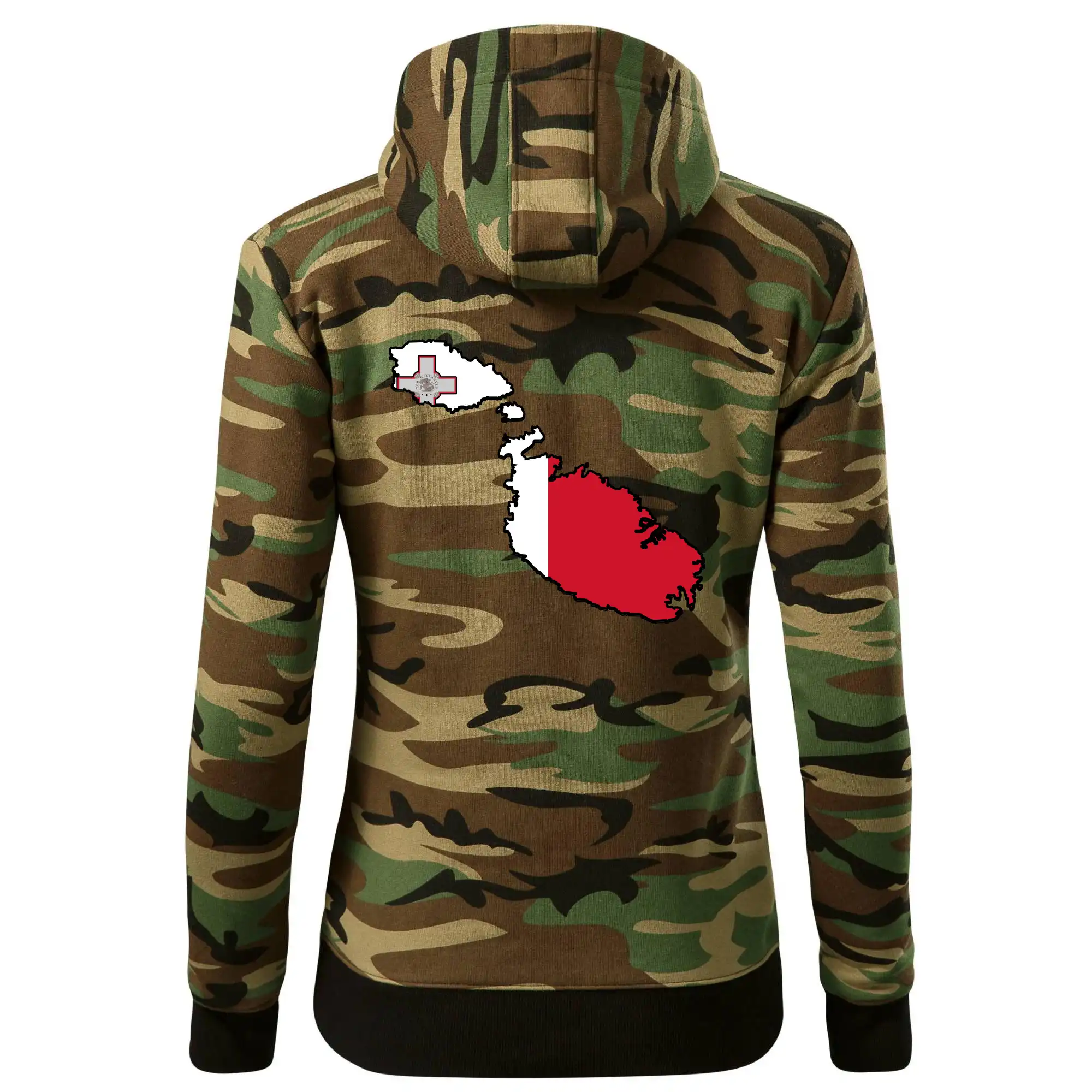 Mapa Malta s vlajkou