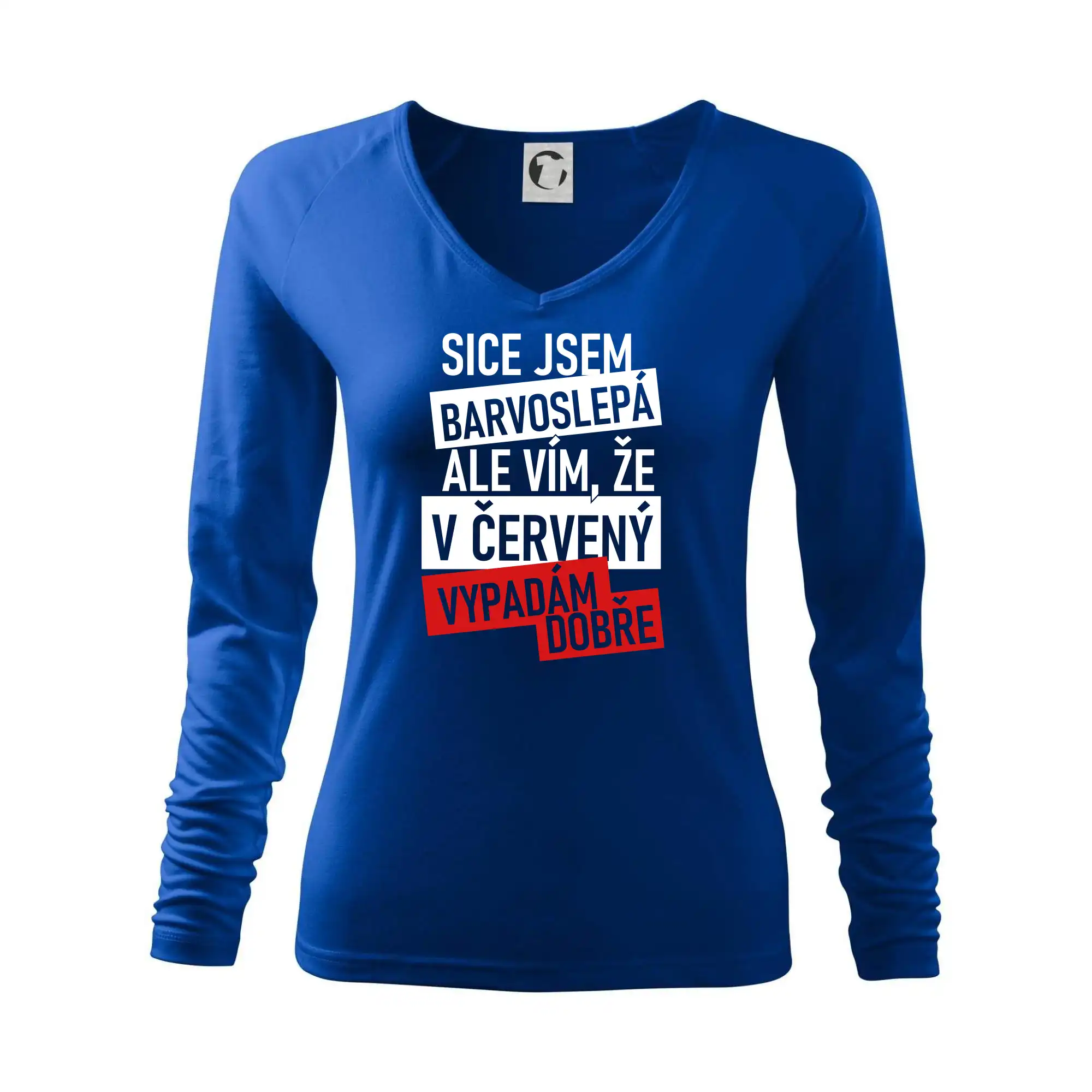 Sice jsem barvoslepá, ale vím, že v červené vypadám dobře