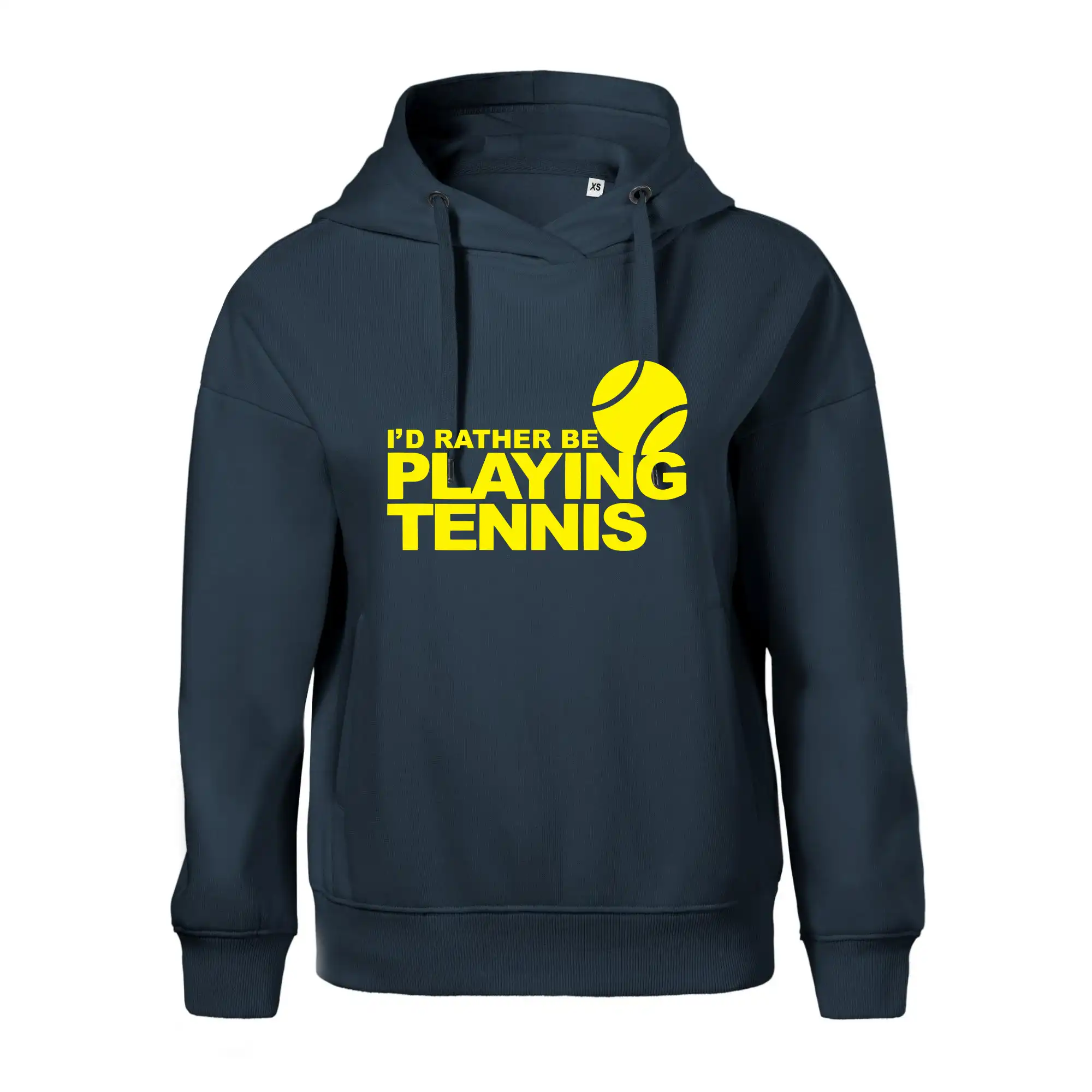Playing tennis