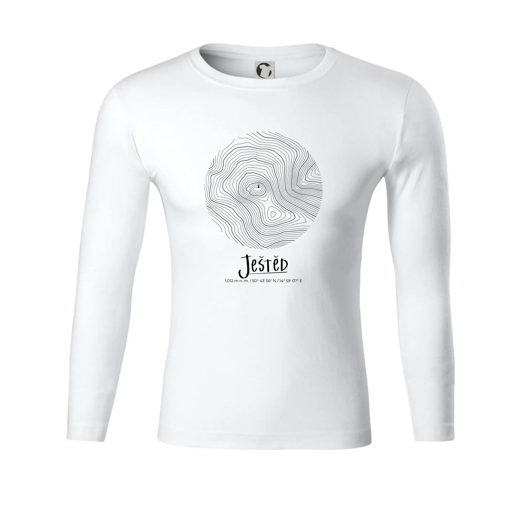 Ještěd - vrstevnice v kruhu