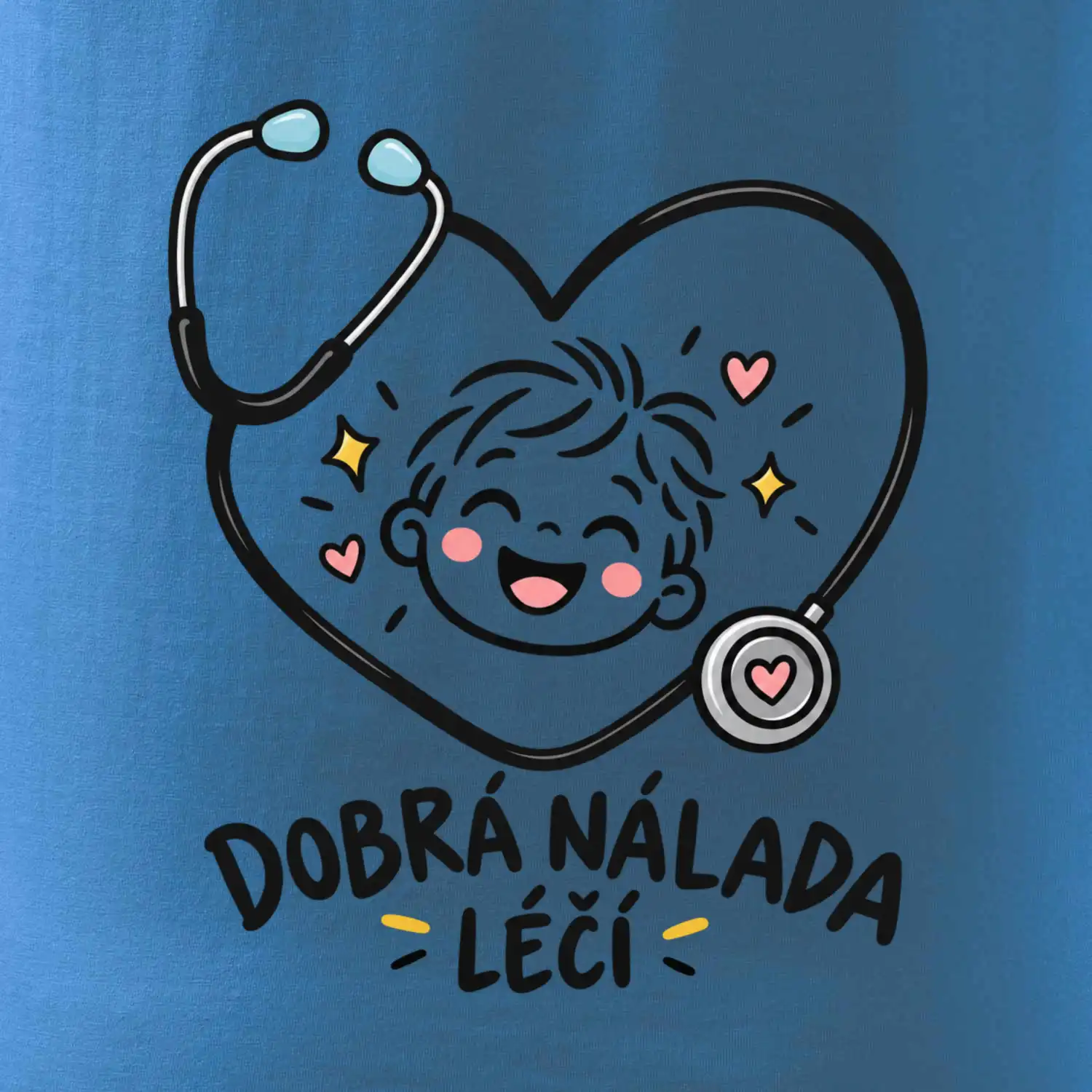 Dobrá nálada léčí - dětská tvář v srdci