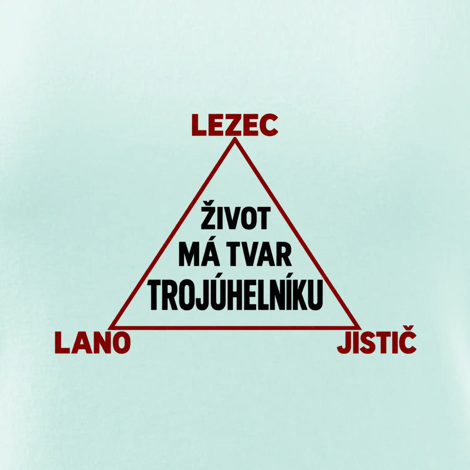 Lezec lano jistič životní trojúhelník