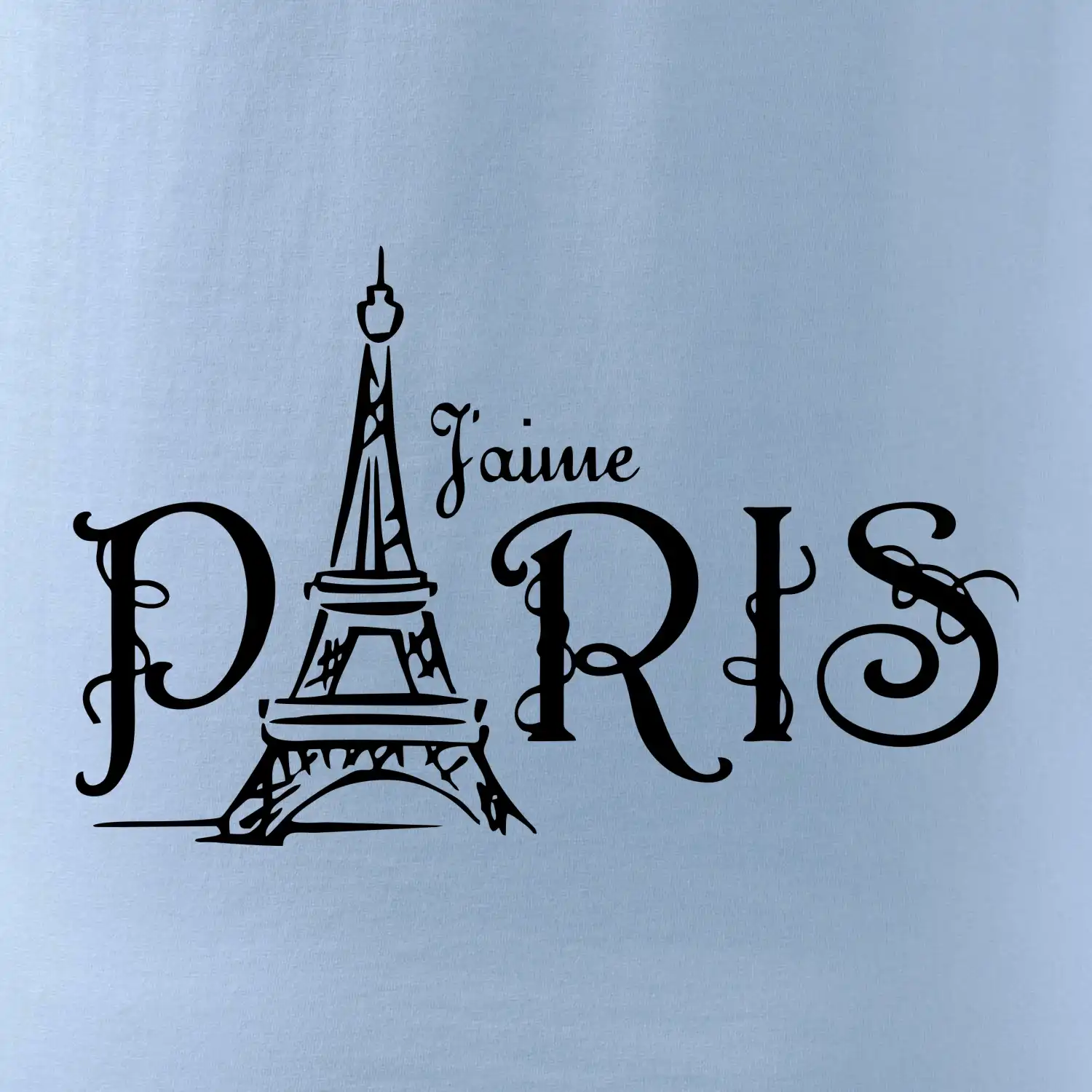 Paris nápis Eiffelovka rovný