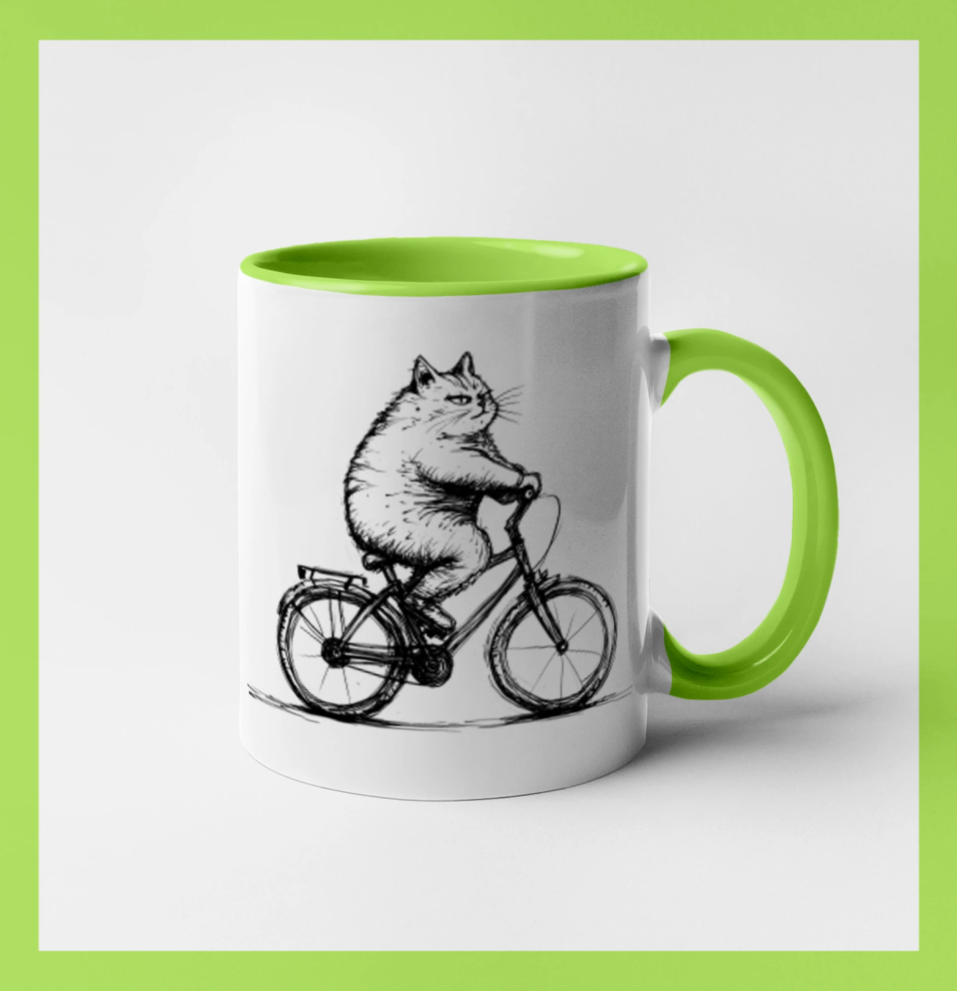 Tlustá kočka  na kole