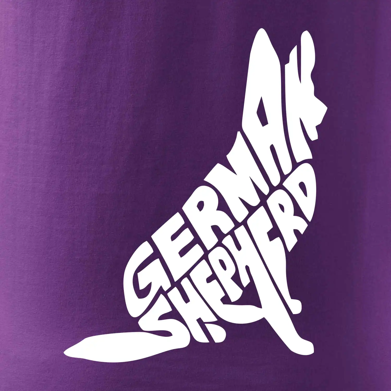 Německý ovčák sedící napis