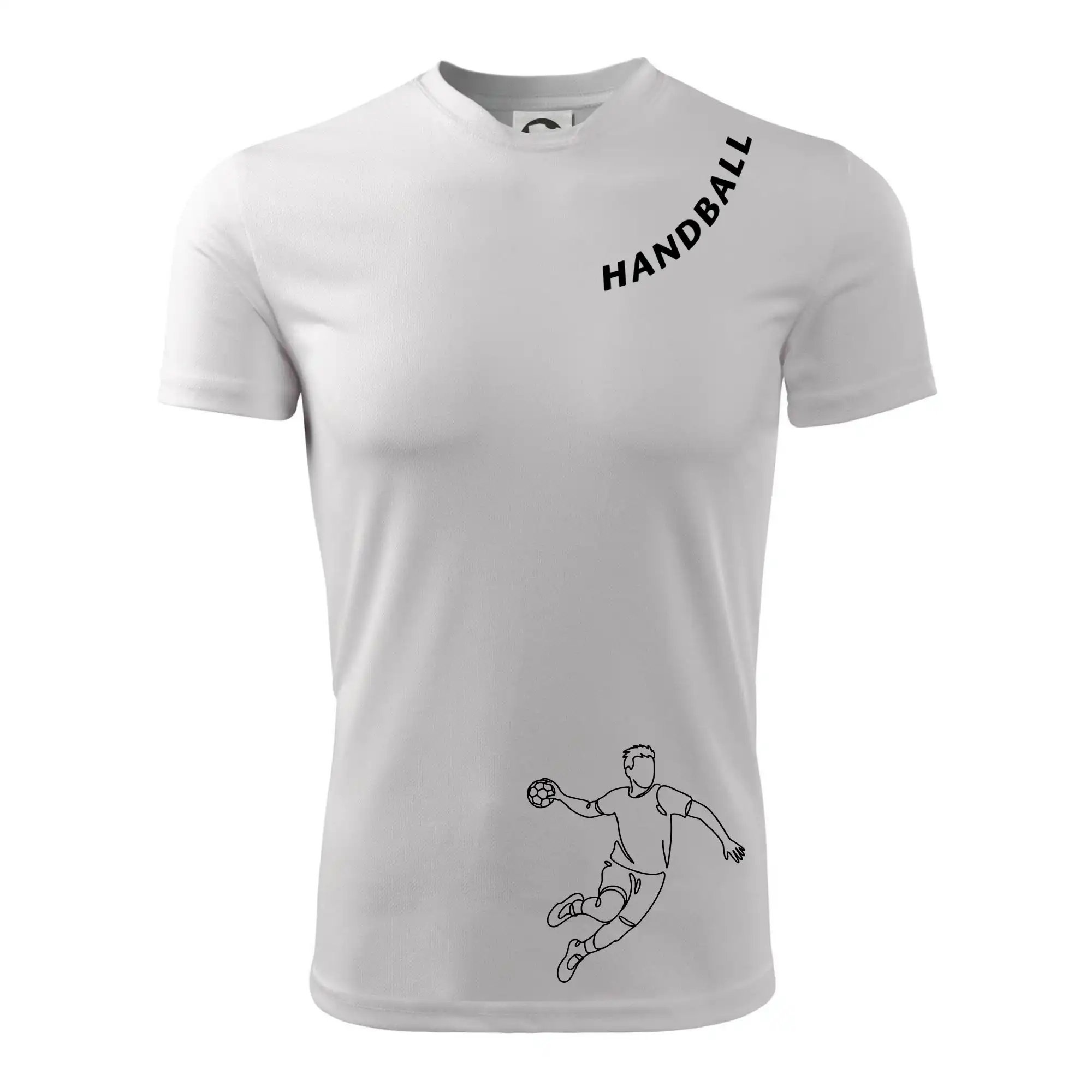 Handball nápis šikmo