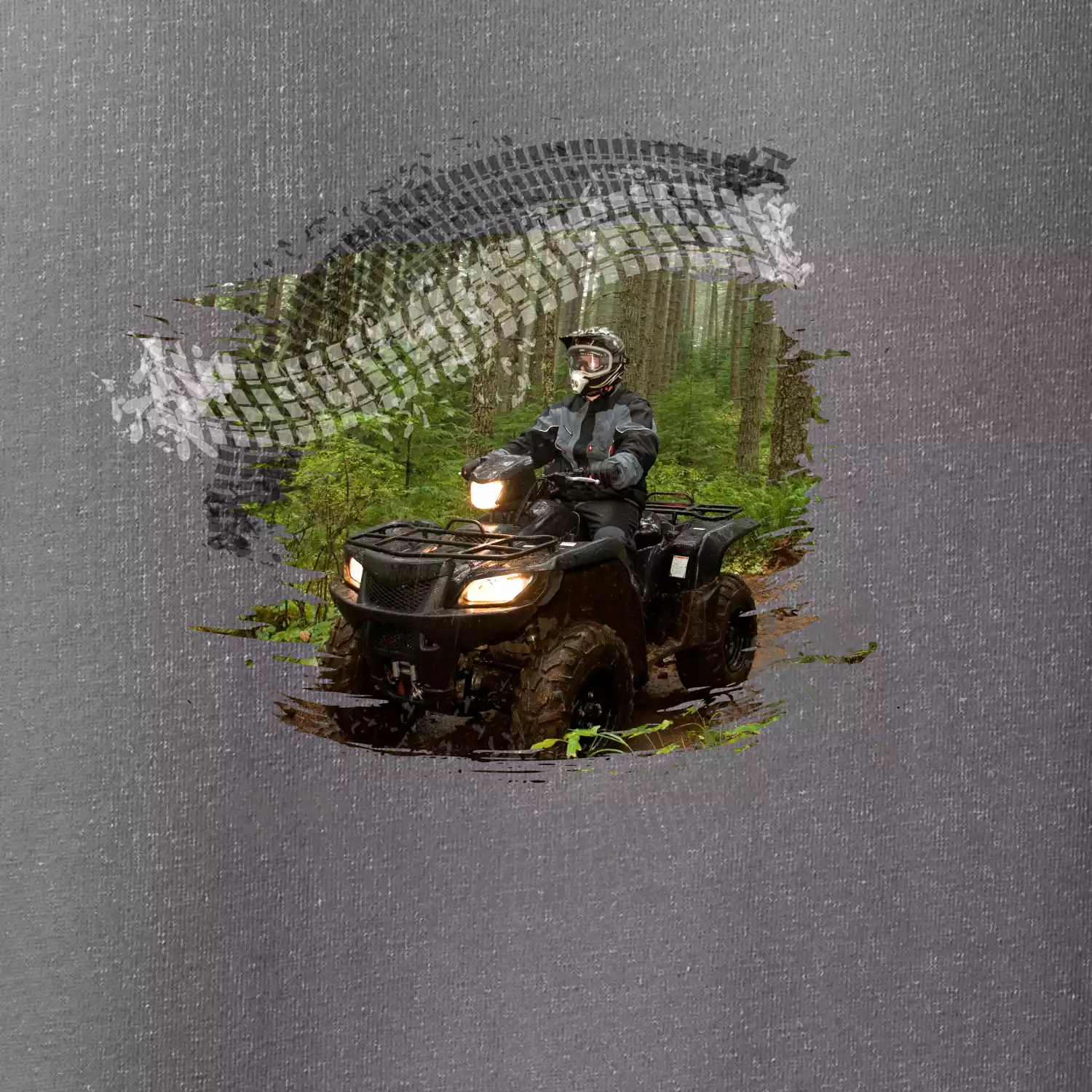 ATV čtyřkolka v lese