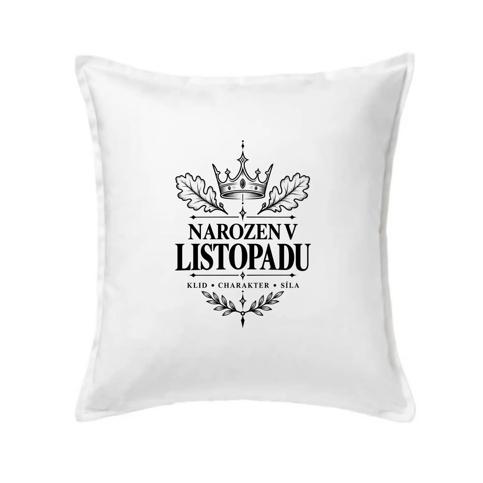 Narozen v listopadu koruna a dubové listy