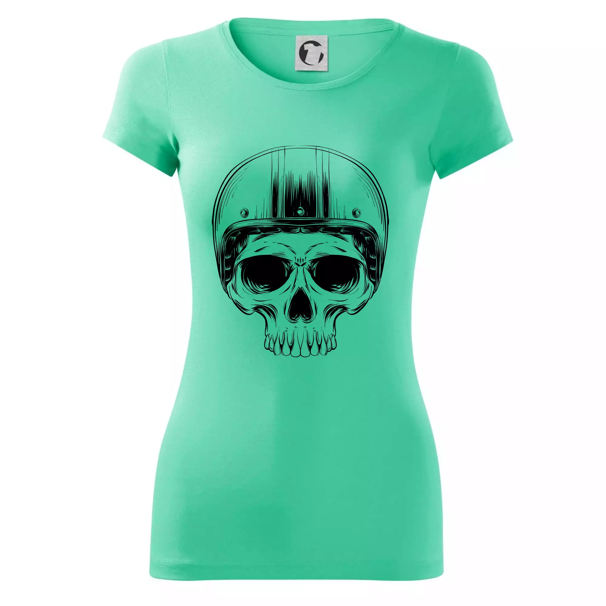 Motorkář lebka s kulatou hlavou