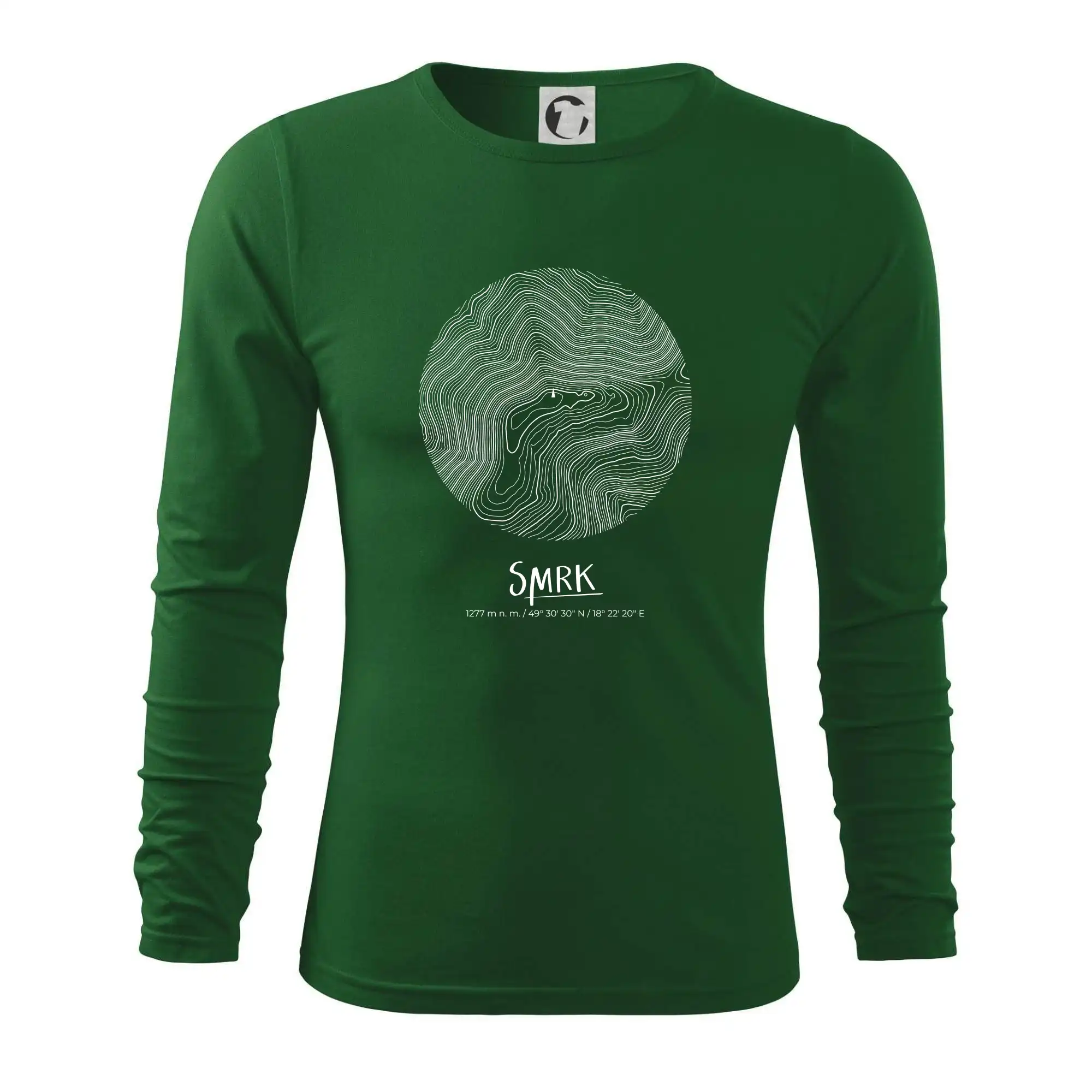 Smrk - vrstevnice v kruhu