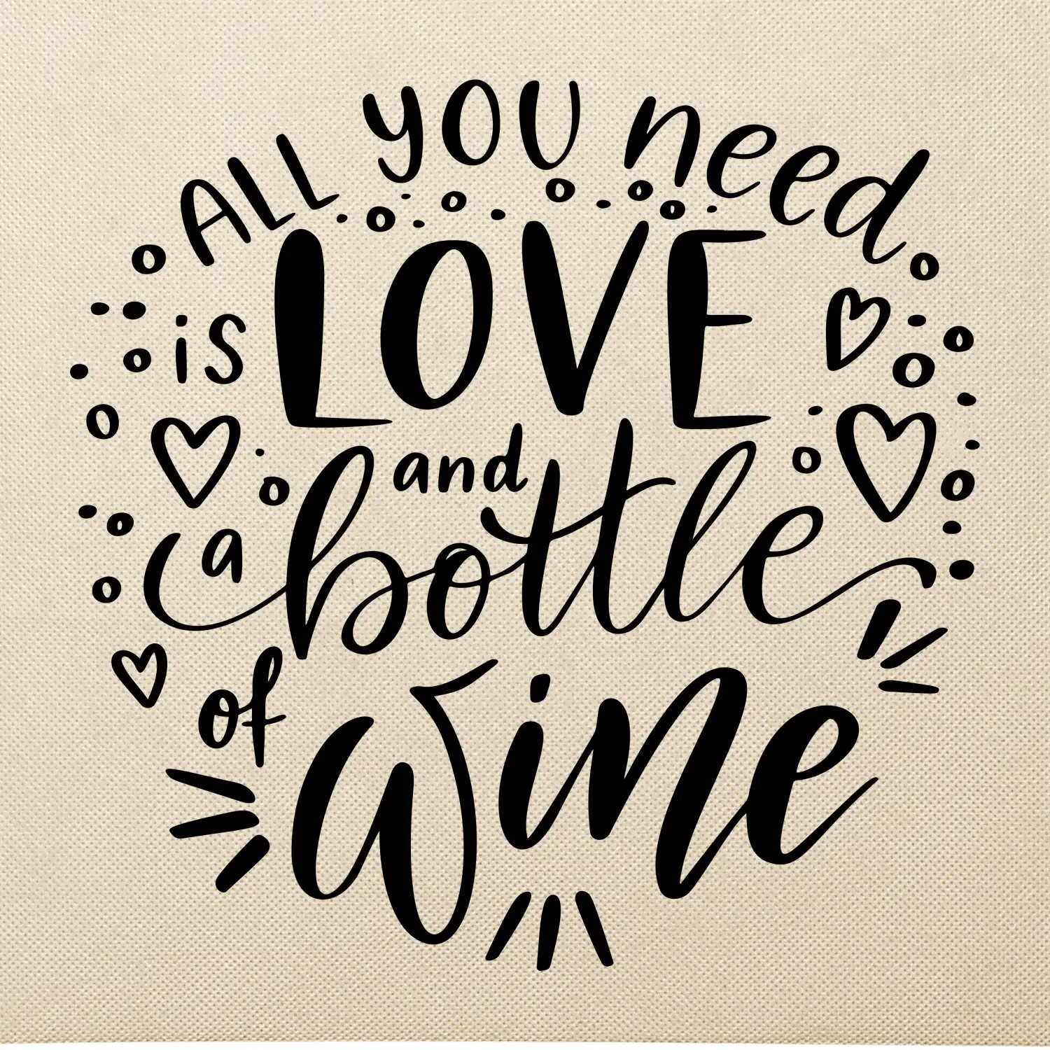 All you need is love and bottle of wine