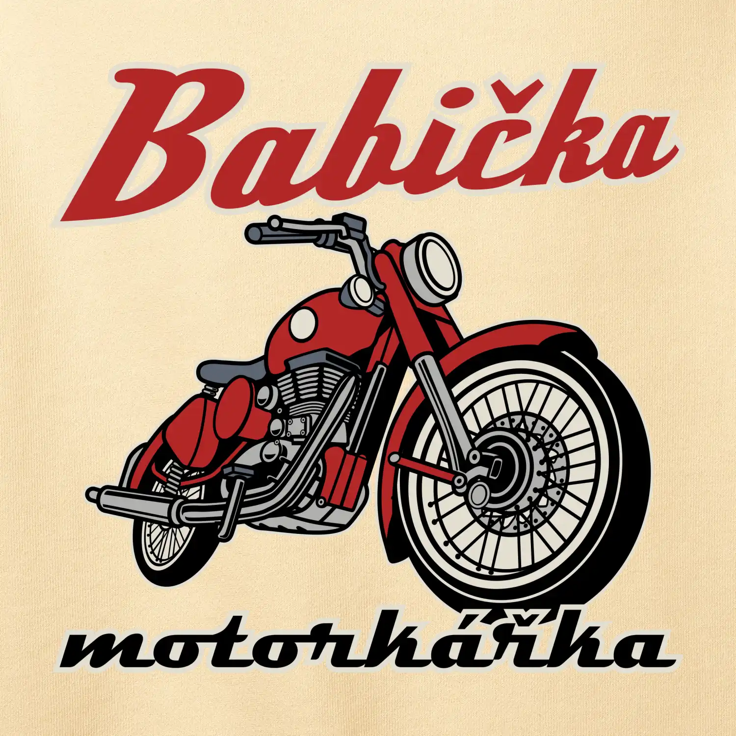Babička motorkářka