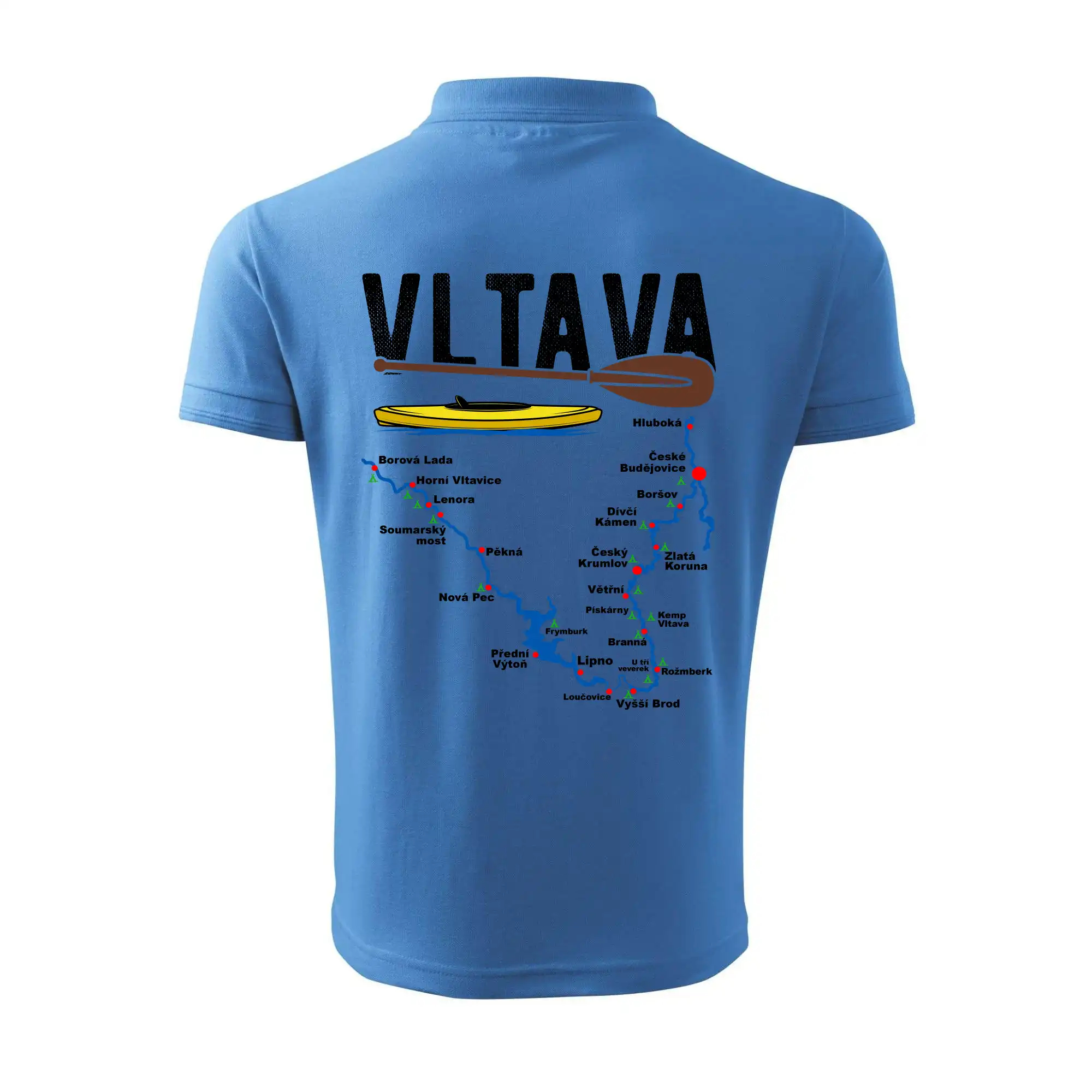 Mapa řeky Vltavy