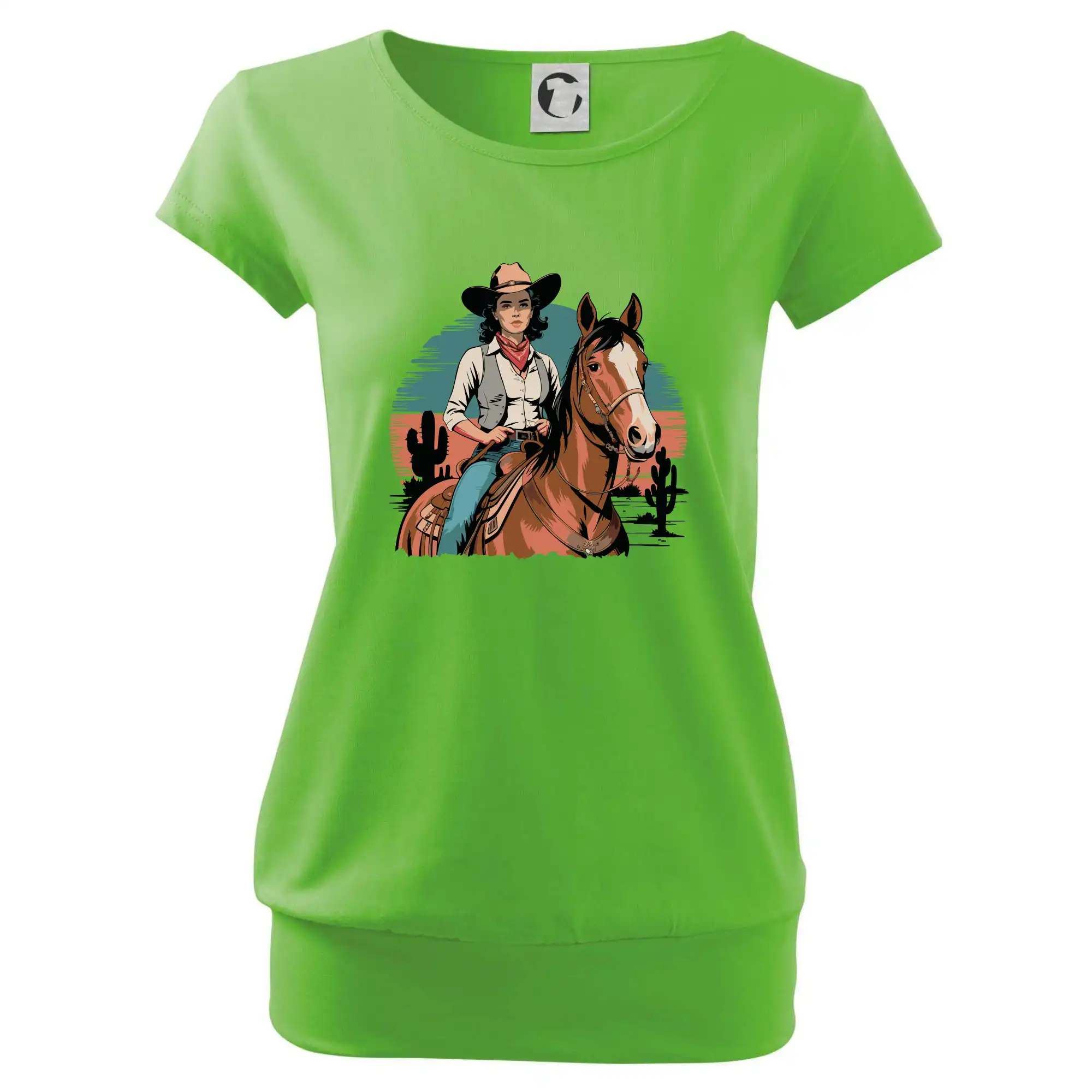 Cowgirl vintage na koni
