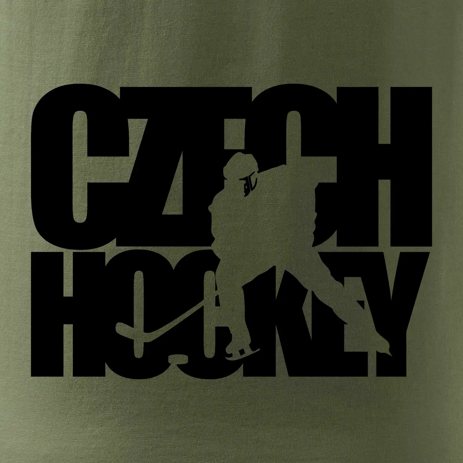 Czech hockey - nápis s hokejistou - Mistrovství světa v ledním hokeji 2026