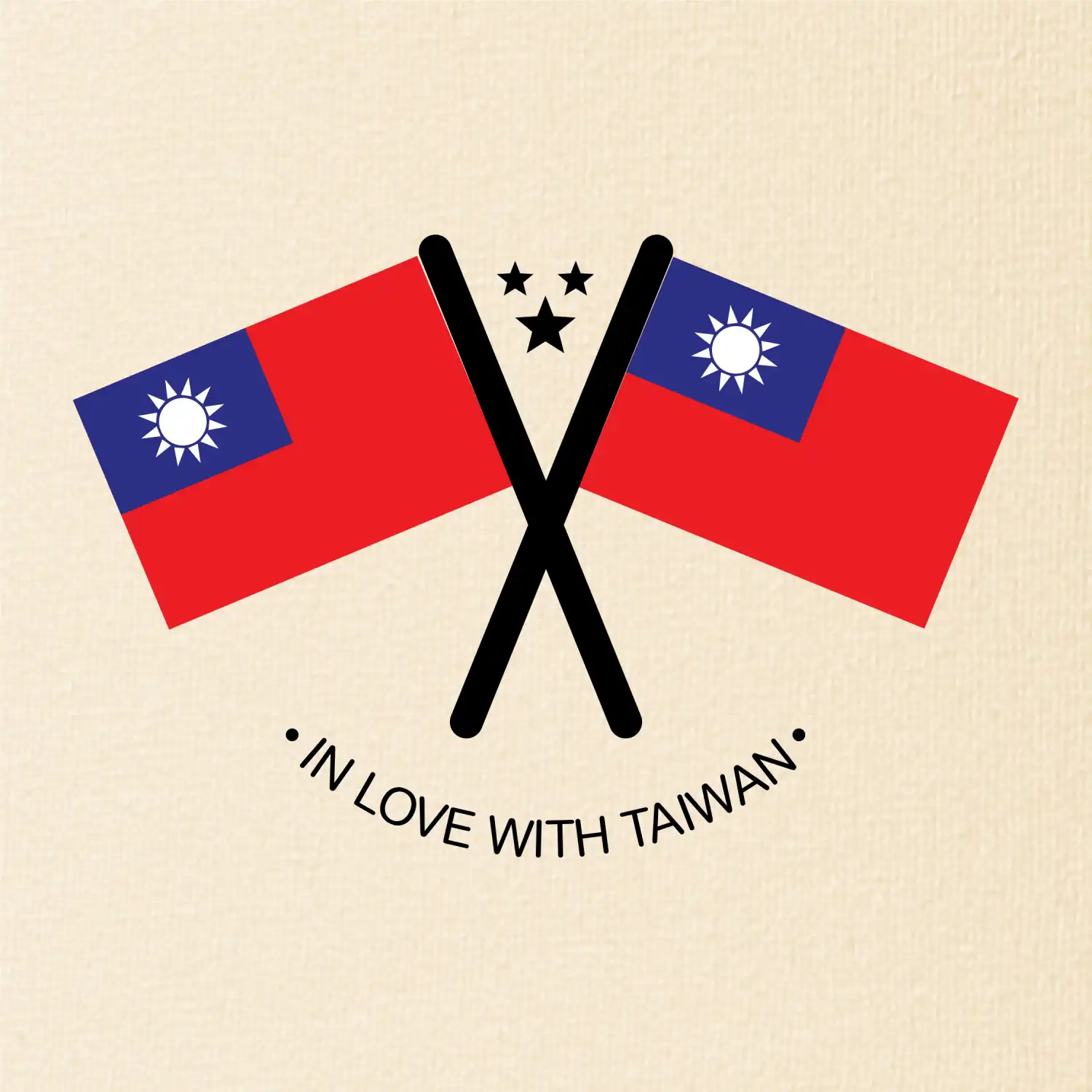 In love with Taiwan - vlajky